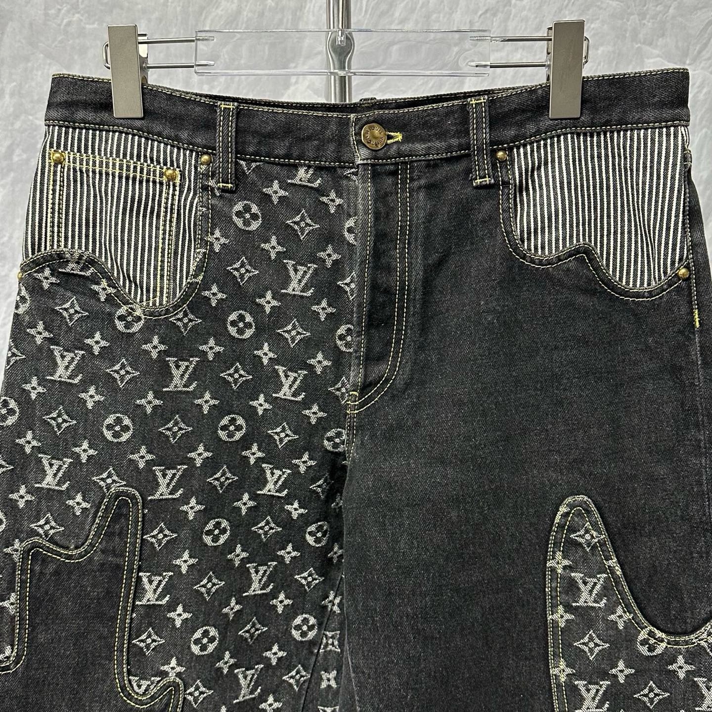 Louis Vuitton Nigo Heart Monogram Denim Pants — front