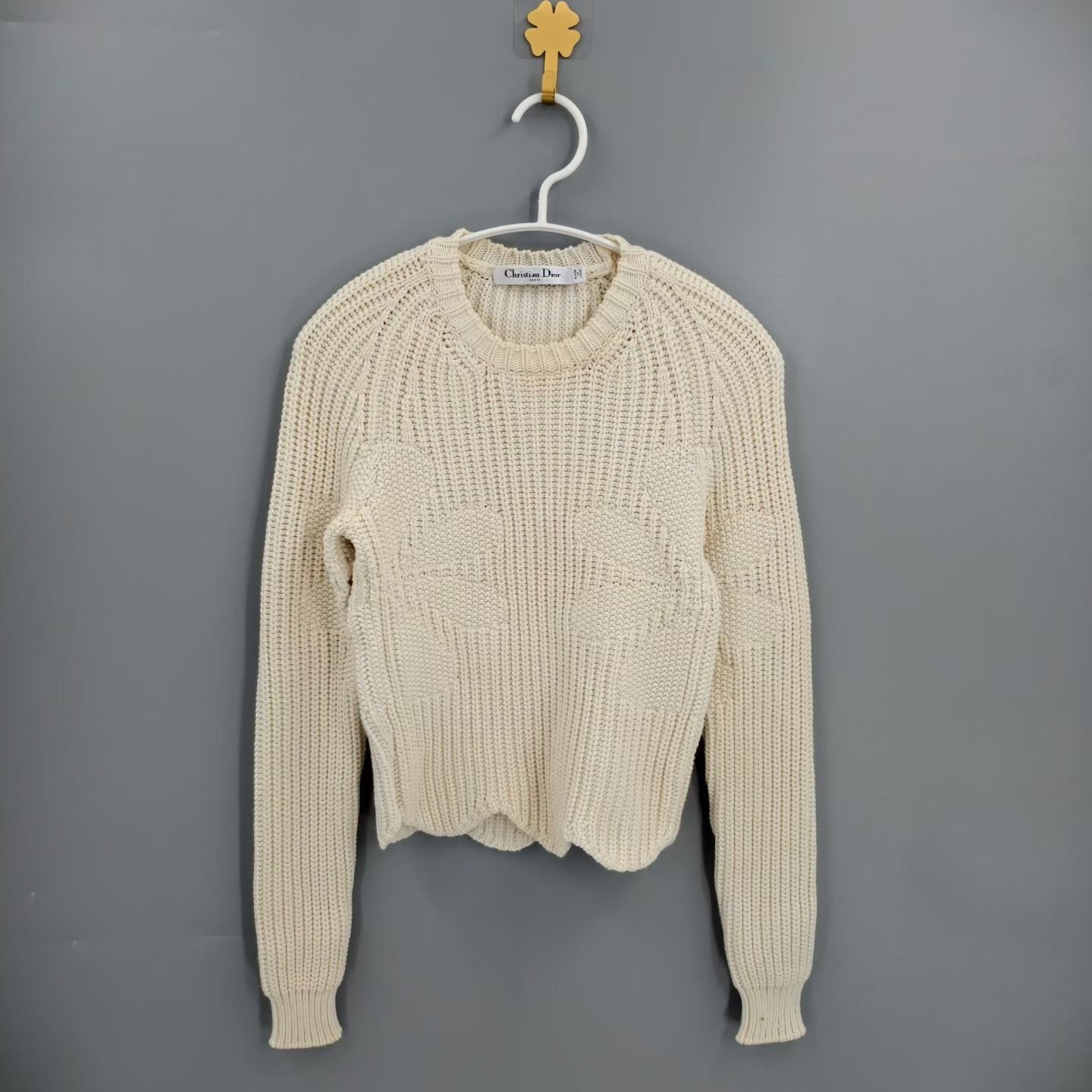 Dior Flower Embossed Blend Knit Sweater