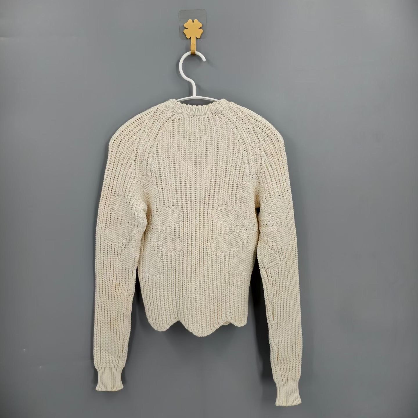 Dior Flower Embossed Blend Knit Sweater — front