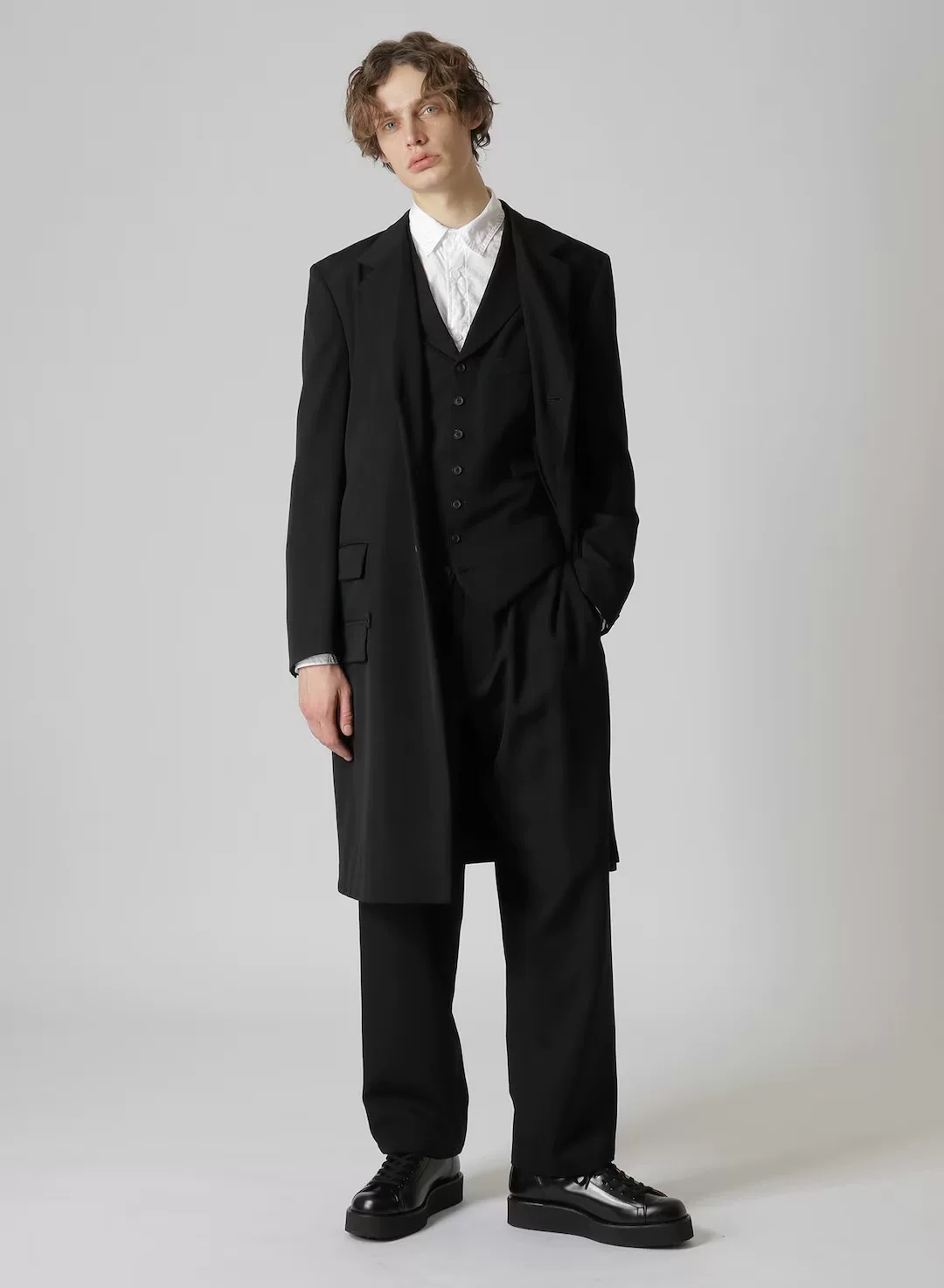 Yohji Yamamoto Regulation Doctor Jacket — front
