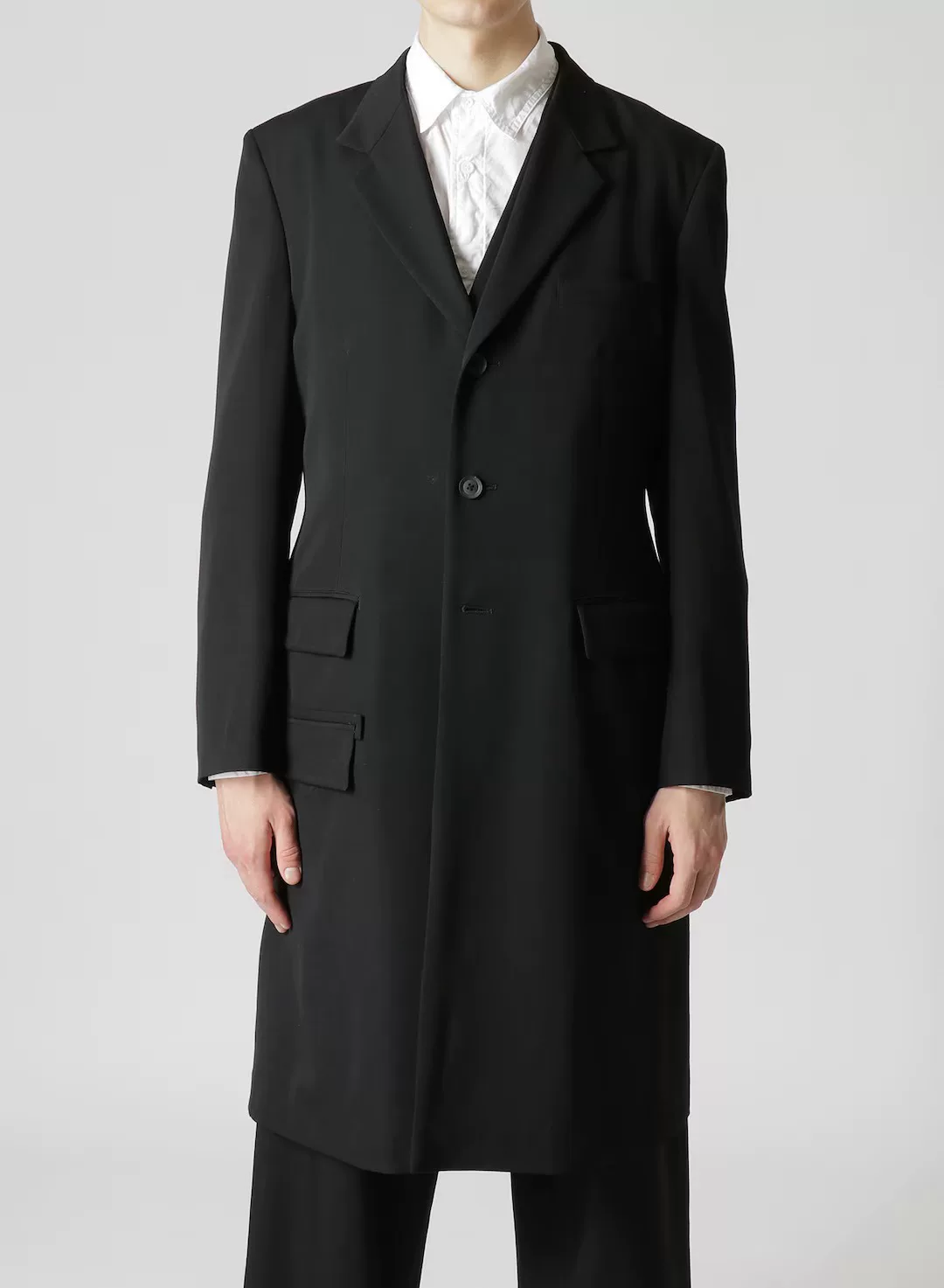 Yohji Yamamoto Regulation Doctor Jacket — detail