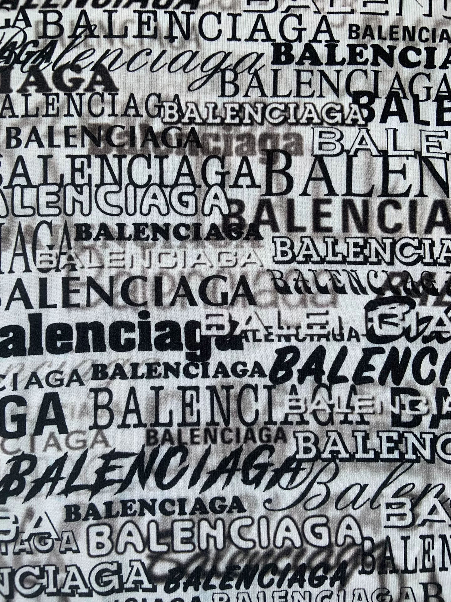 Balenciaga All-Over Print Long-Sleeve Sweatshirt — detail