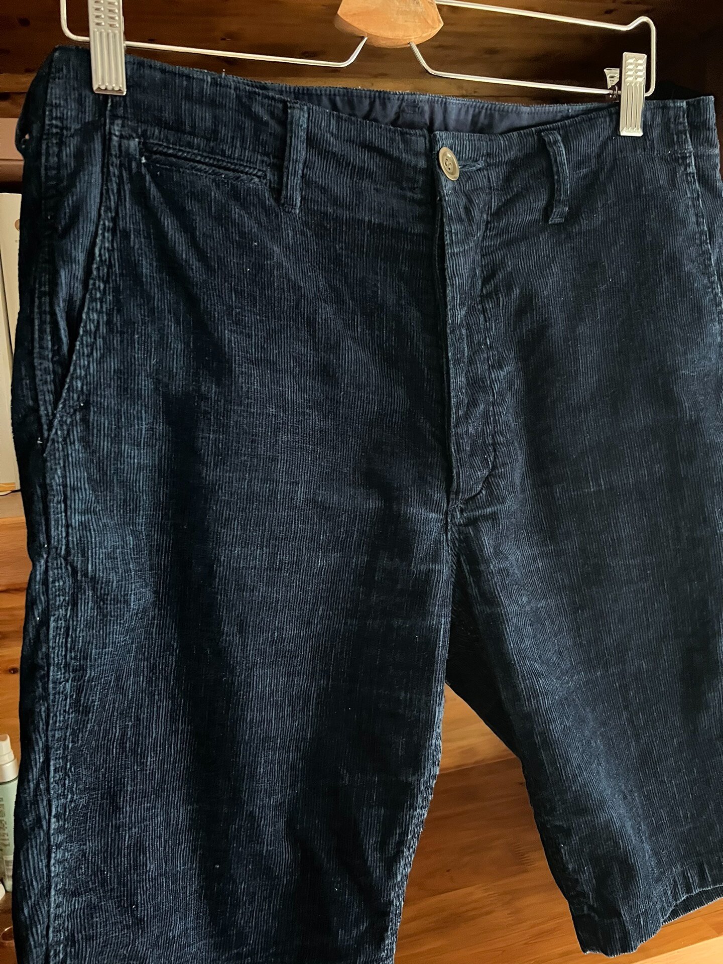 visvim ict 2017 plant-dyed corduroy shorts — front