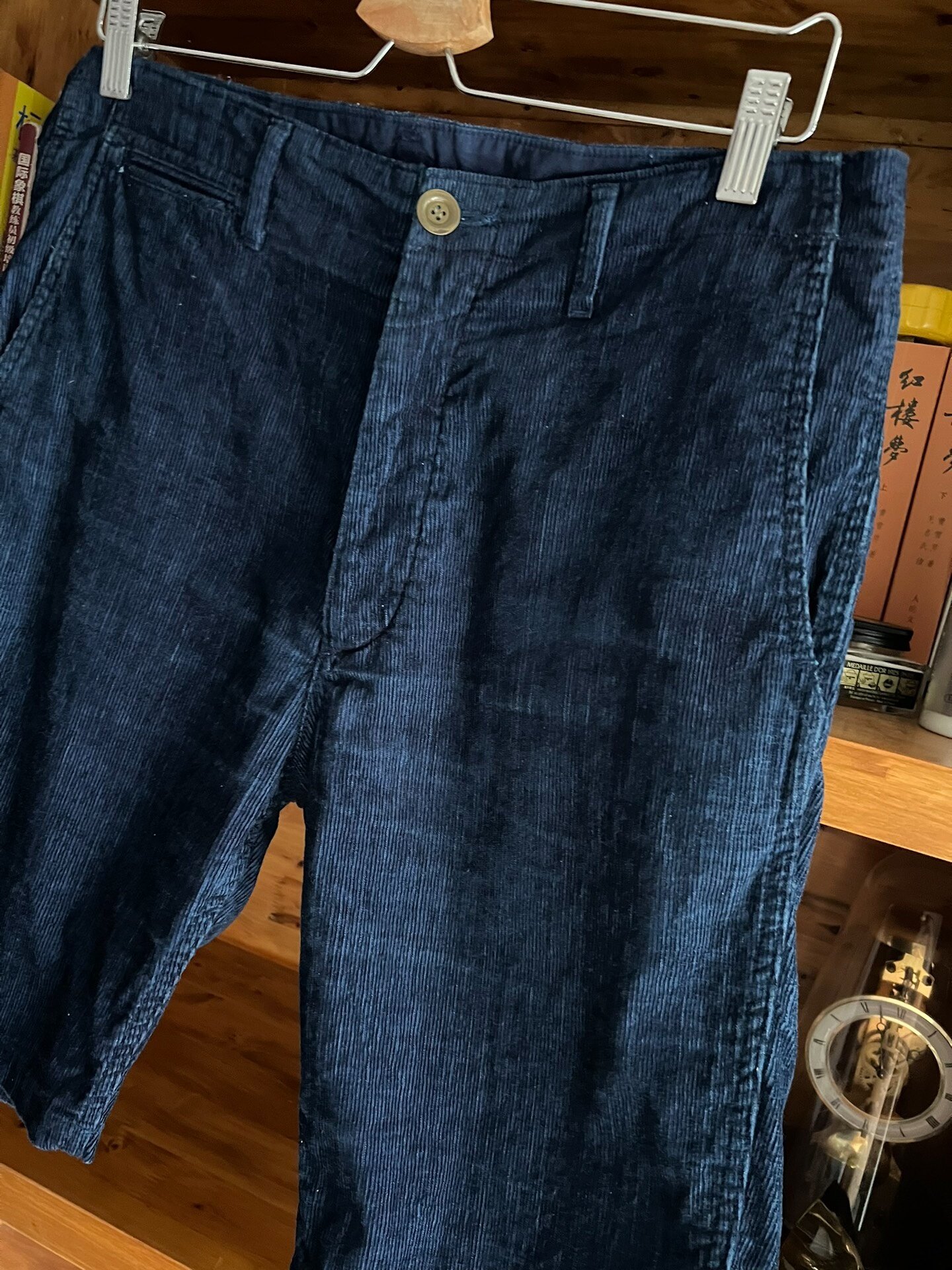 visvim ict 2017 plant-dyed corduroy shorts — detail