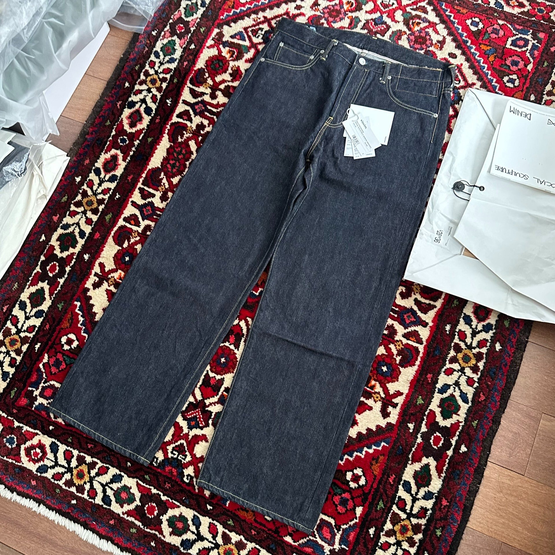 VISVIM 26SS 01 NARROW Raw Denim Jeans — label