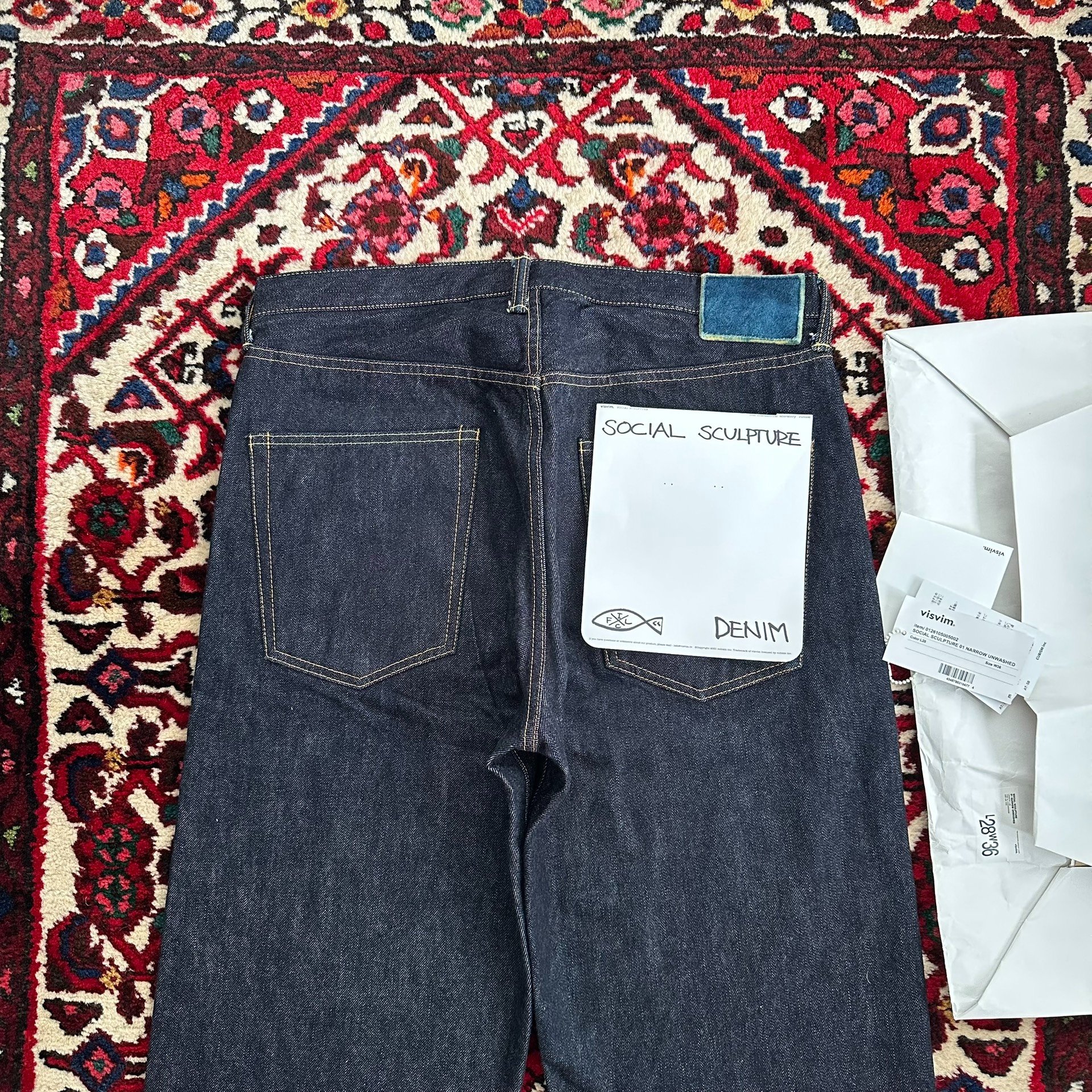 VISVIM 26SS 01 NARROW Raw Denim Jeans — back