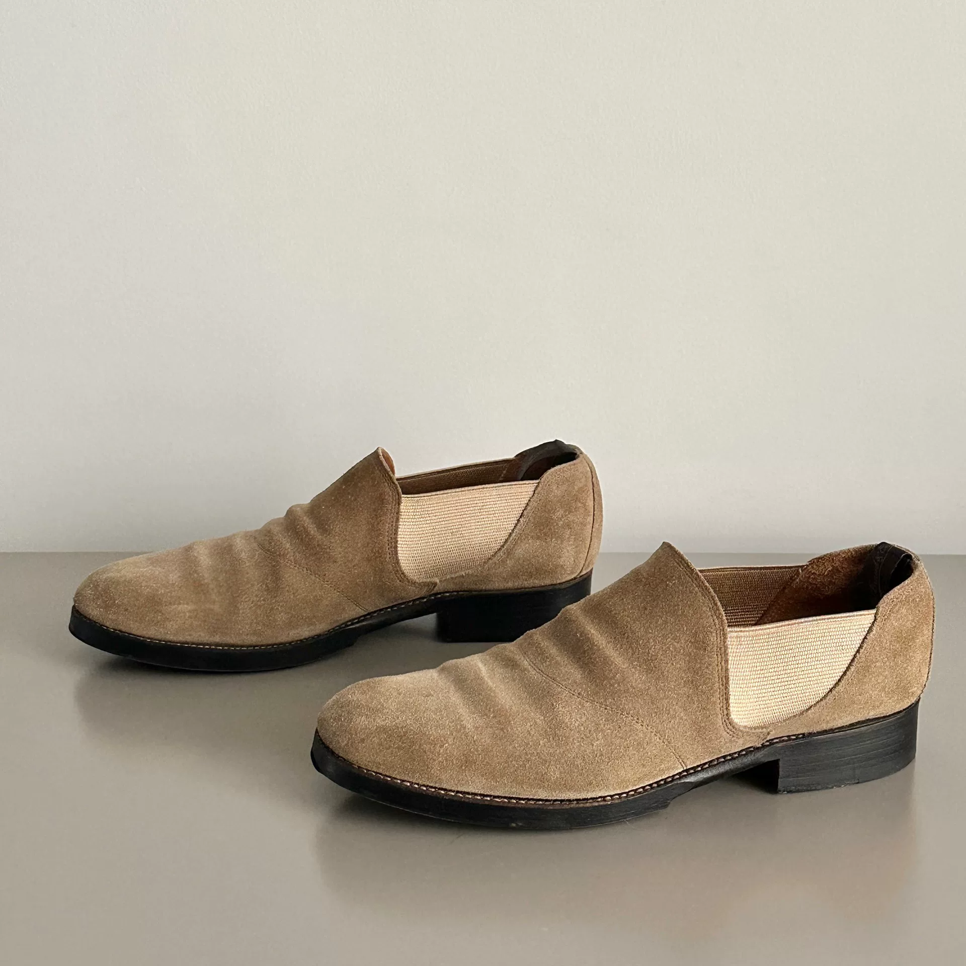 OLD JOE Leather Side-Gore Shoes — back