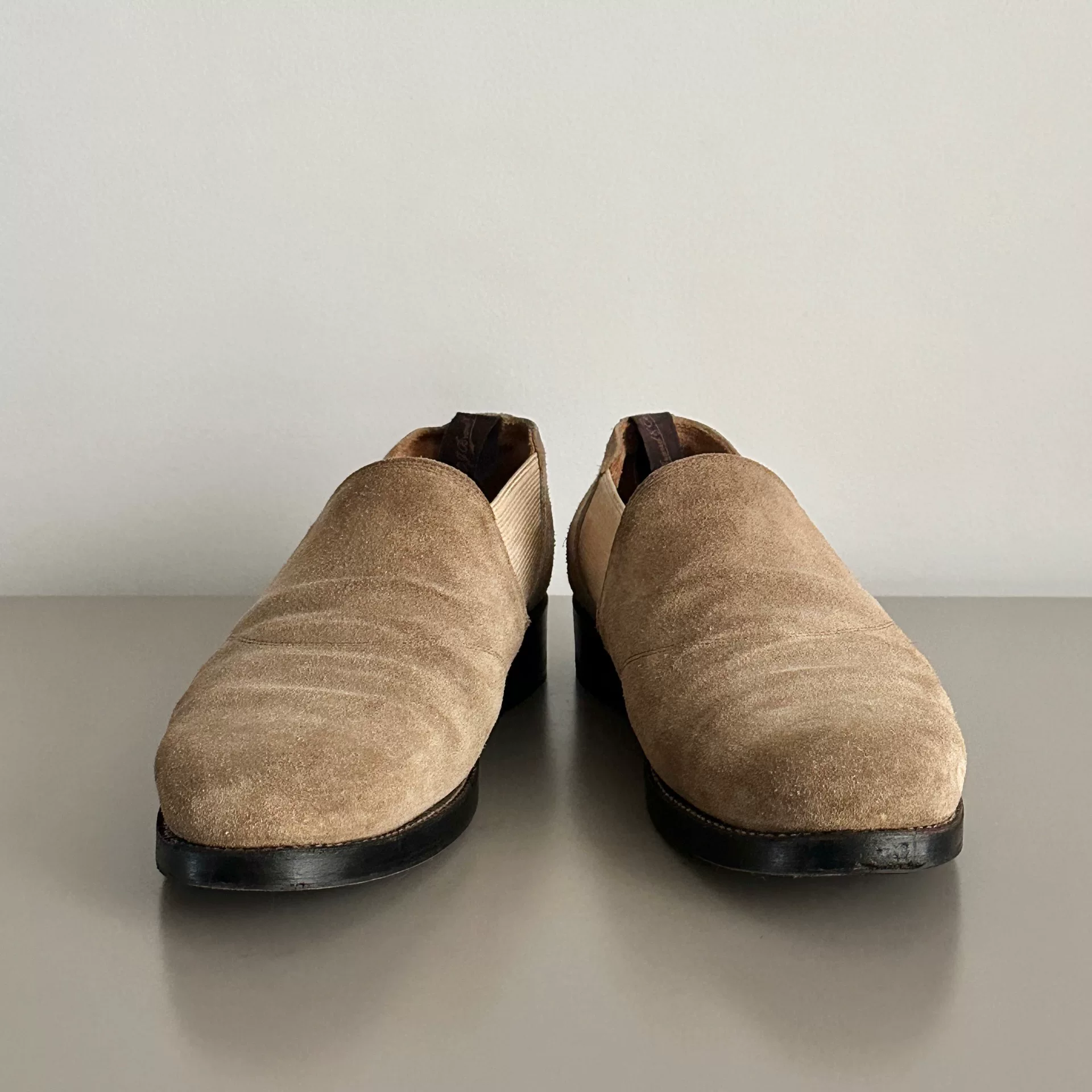 OLD JOE Leather Side-Gore Shoes — label