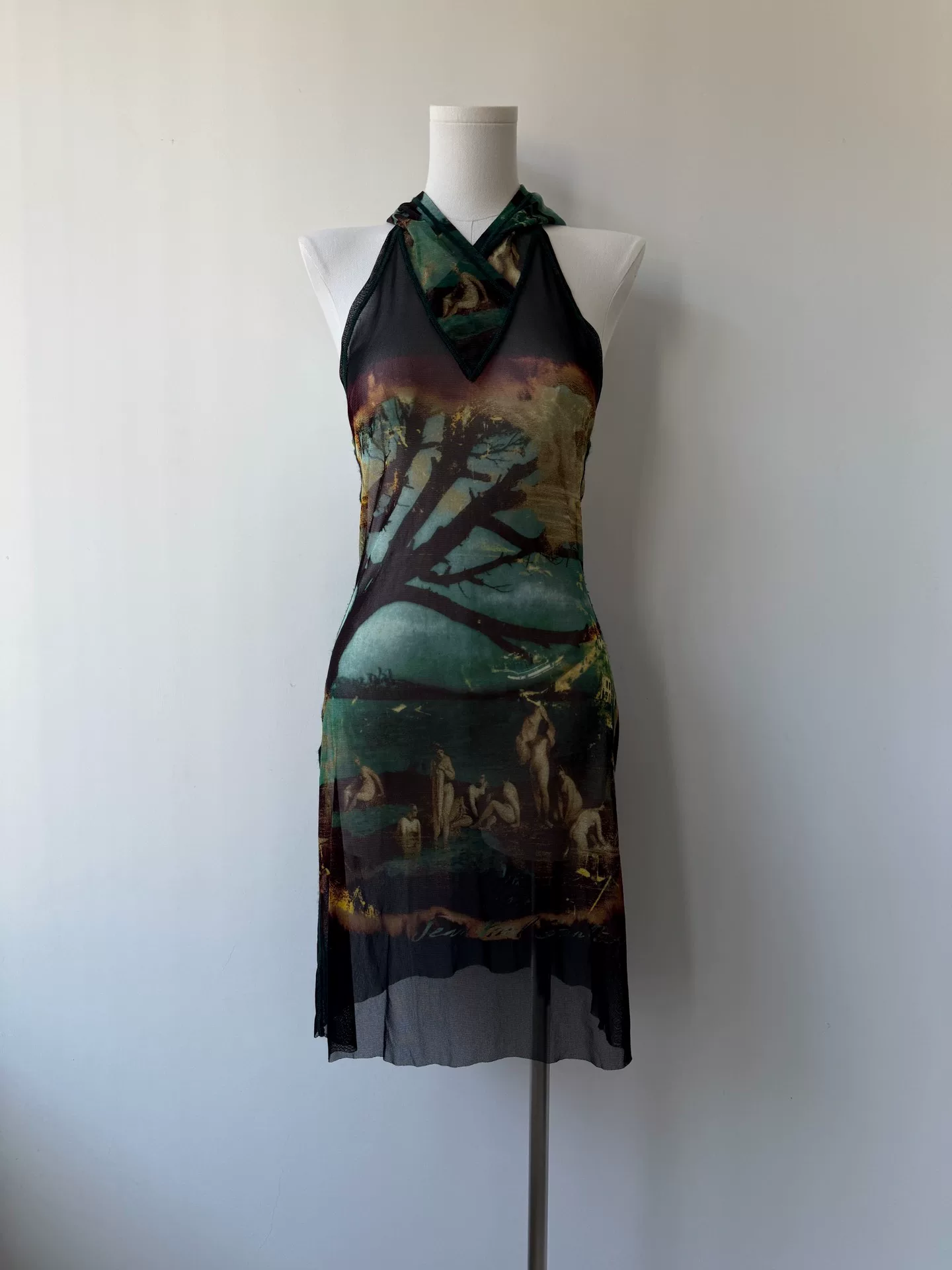 Jean Paul Gaultier Halter Mesh Dress