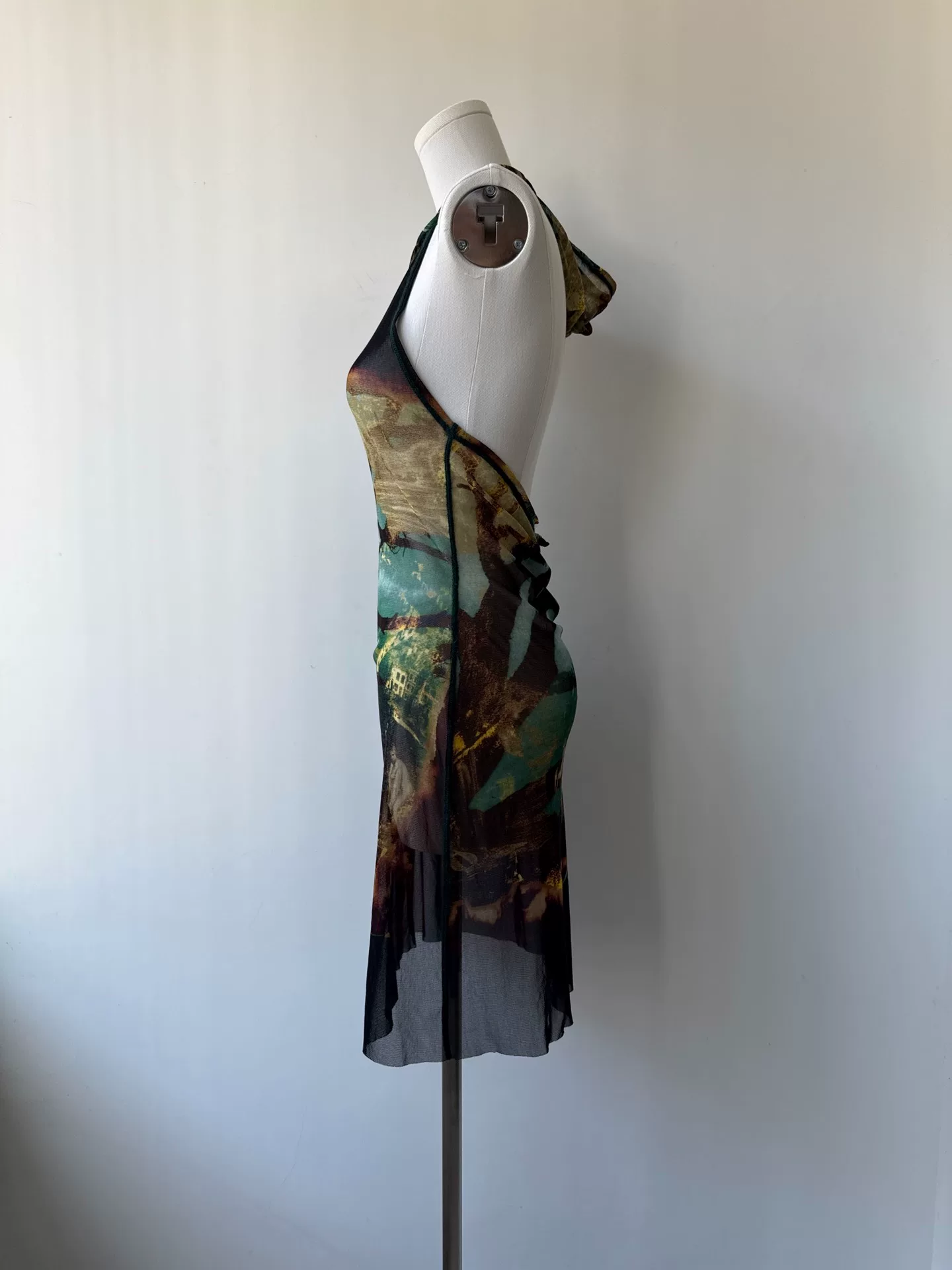 Jean Paul Gaultier Halter Mesh Dress — back