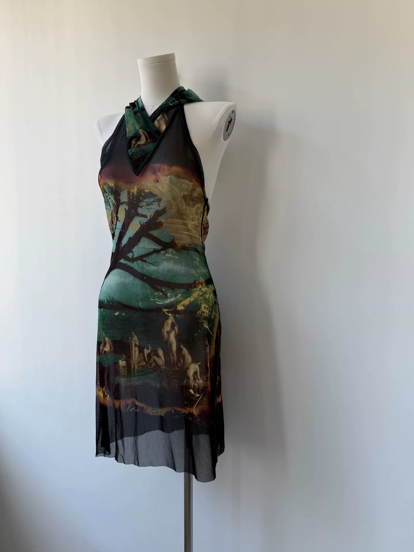 Jean Paul Gaultier Halter Mesh Dress — detail