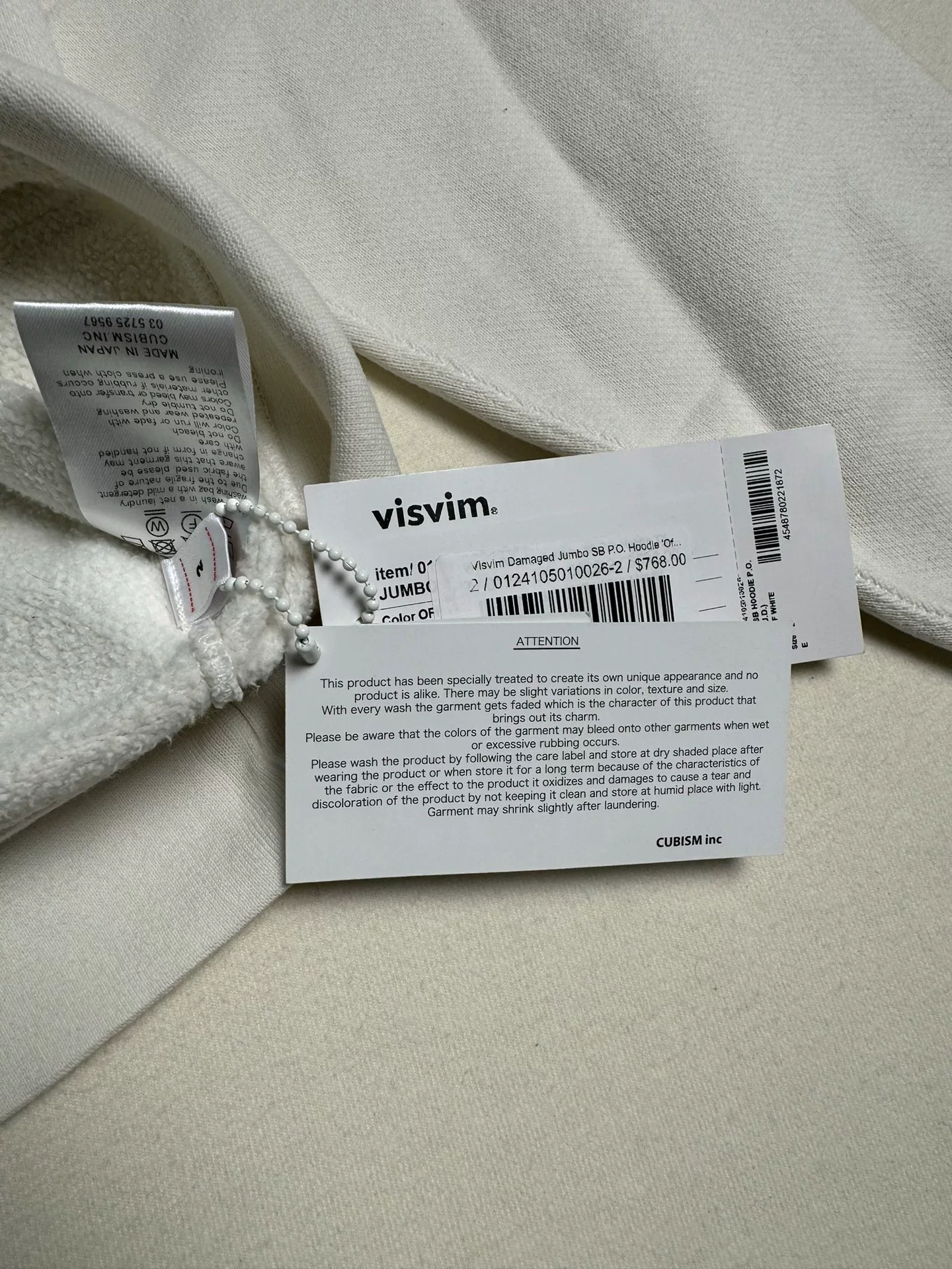 VISVIM 24ss SB Jumbo HOODIE — back