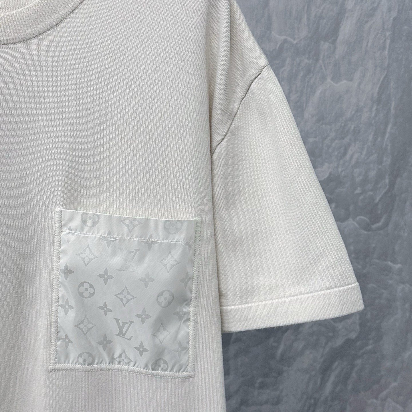 Louis Vuitton FW25 Patchwork Monogram Pocket Tee — detail