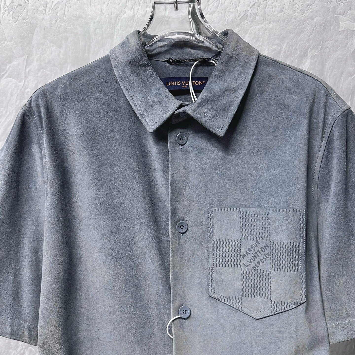 Louis Vuitton SS24 Suede Short-Sleeve Shirt