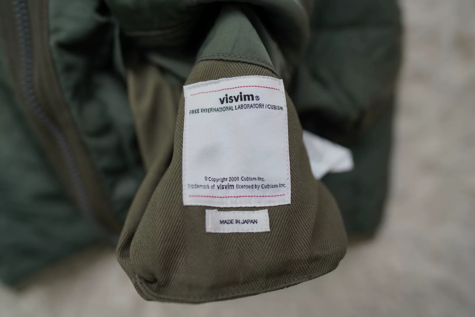 visvim iris jkt 18ss reversible jacket — detail