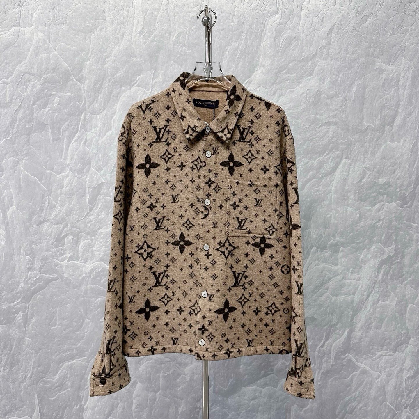 Louis Vuitton SS25 Logo Pocket Wool Coat