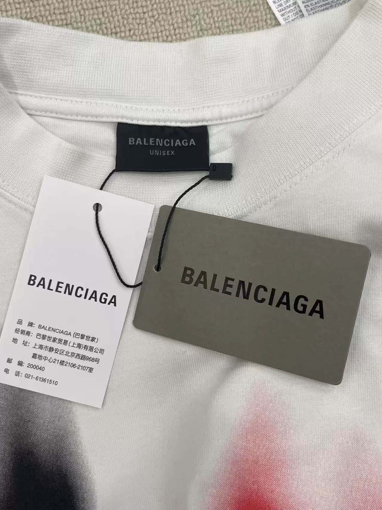 Balenciaga Heart Print Loose Short-Sleeve T-Shirt — back