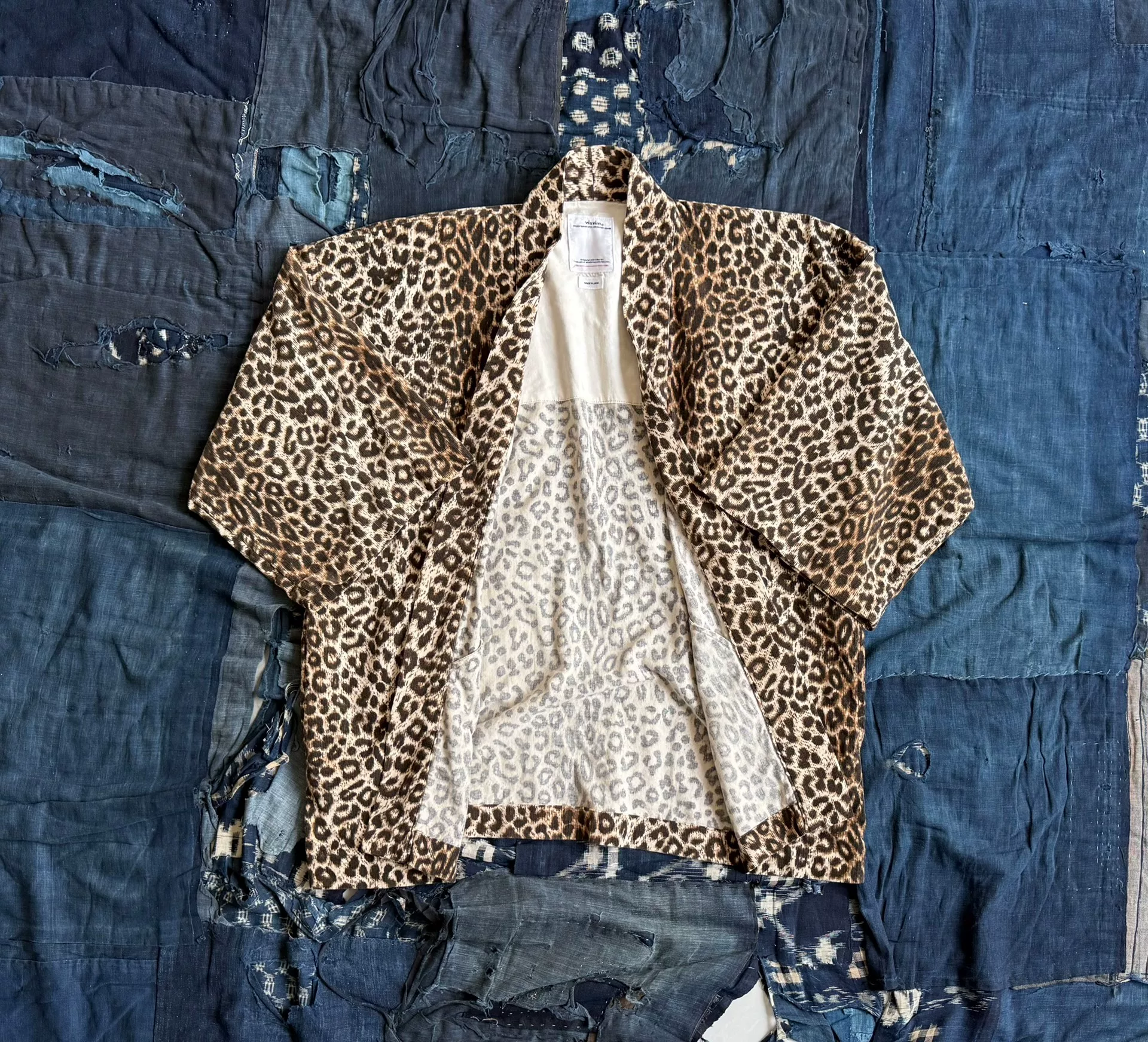 VISVIM 23SS HAPPI LEOPARD CARDIGAN — front