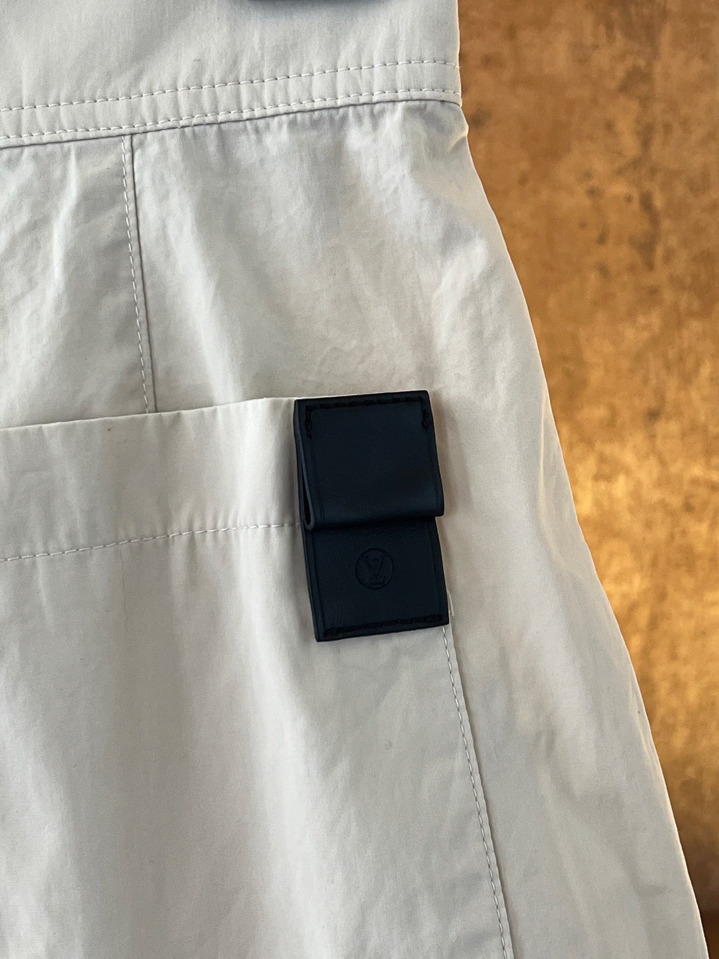Louis Vuitton New Khaki Wide-Leg Shorts — back