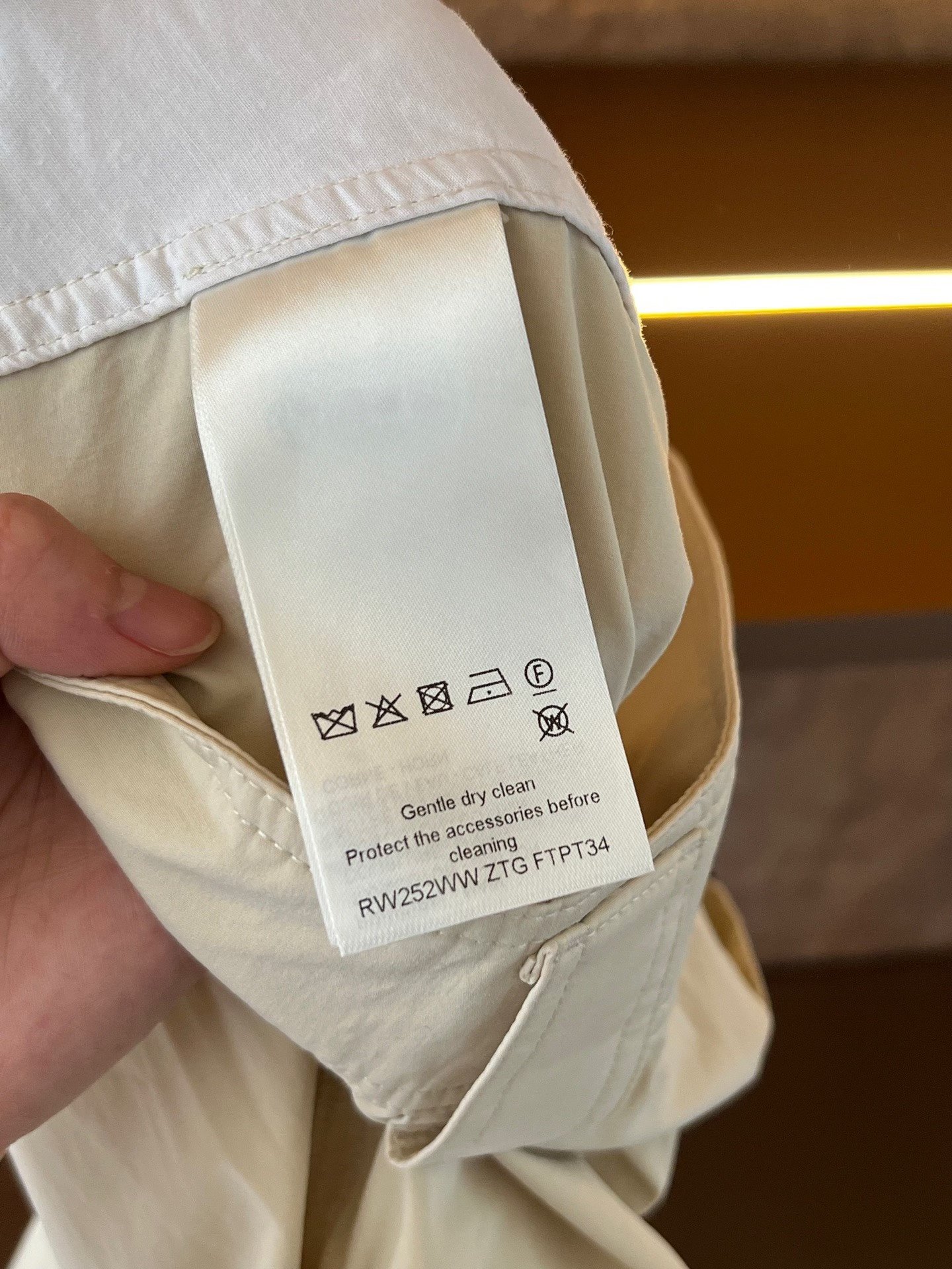 Louis Vuitton New Khaki Wide-Leg Shorts — label
