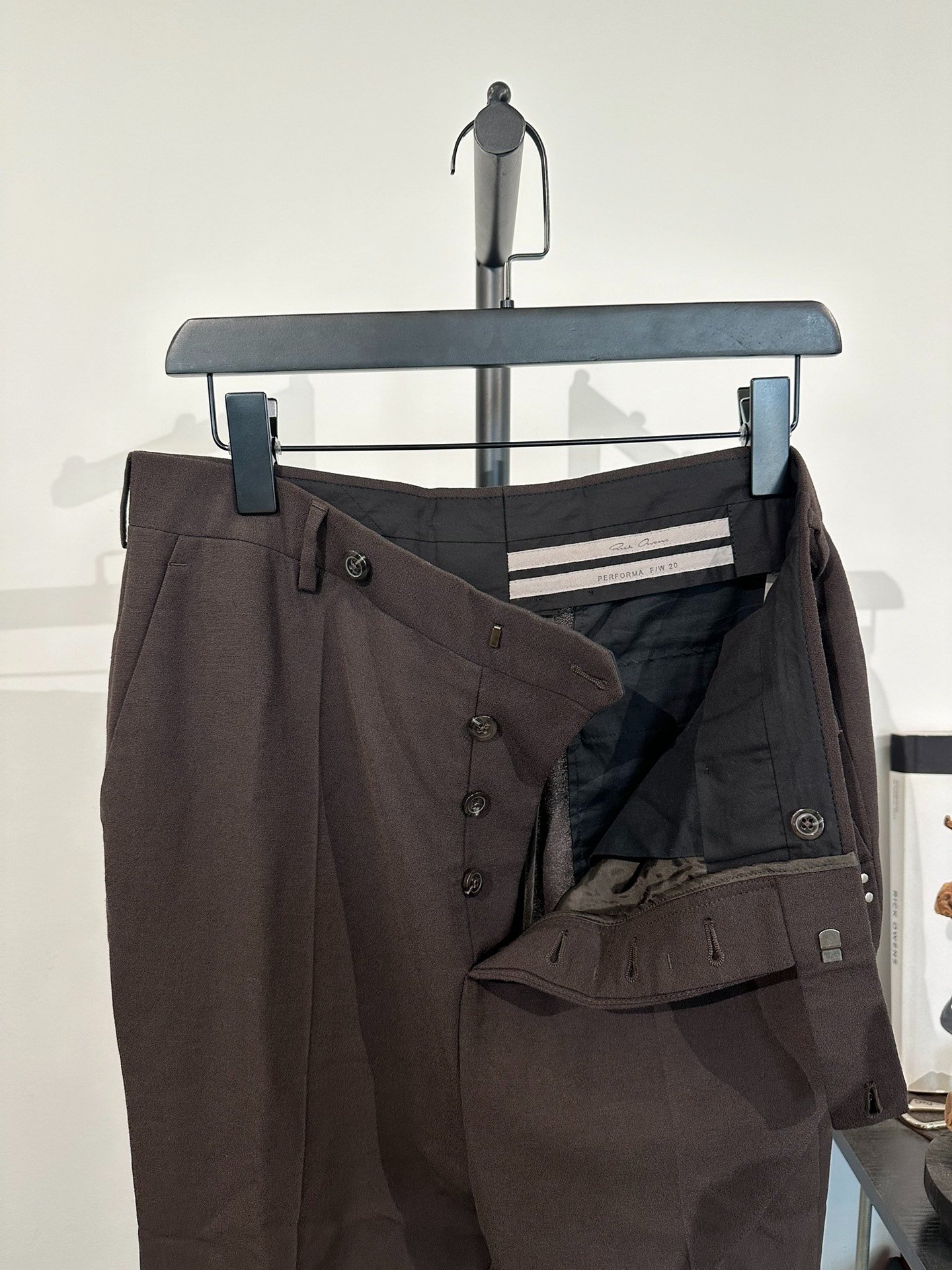 Rick Owens Straight-Leg Suit Pants 42 — label