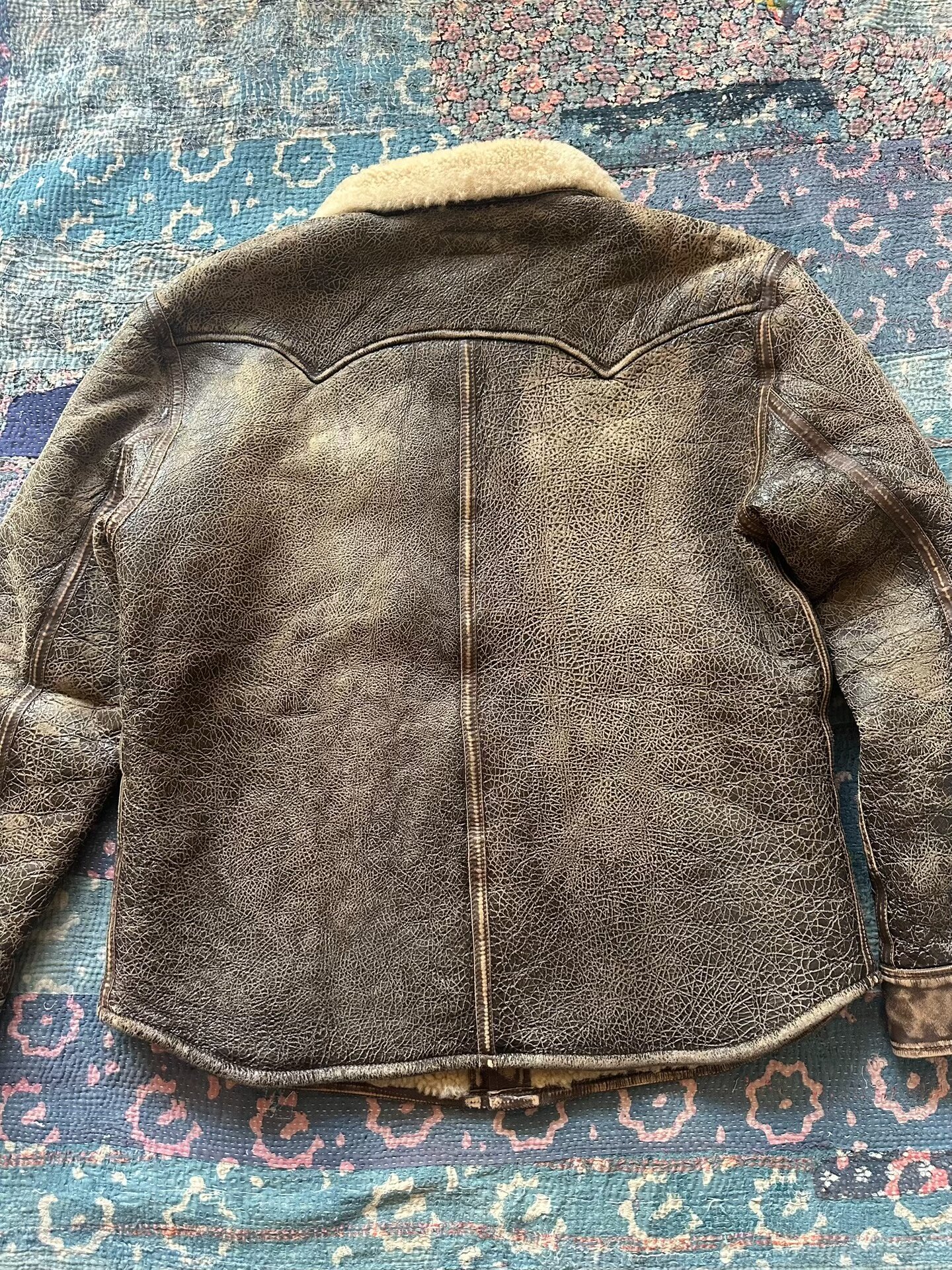Polo Ralph Lauren Distressed Fur-Lined Coat — back