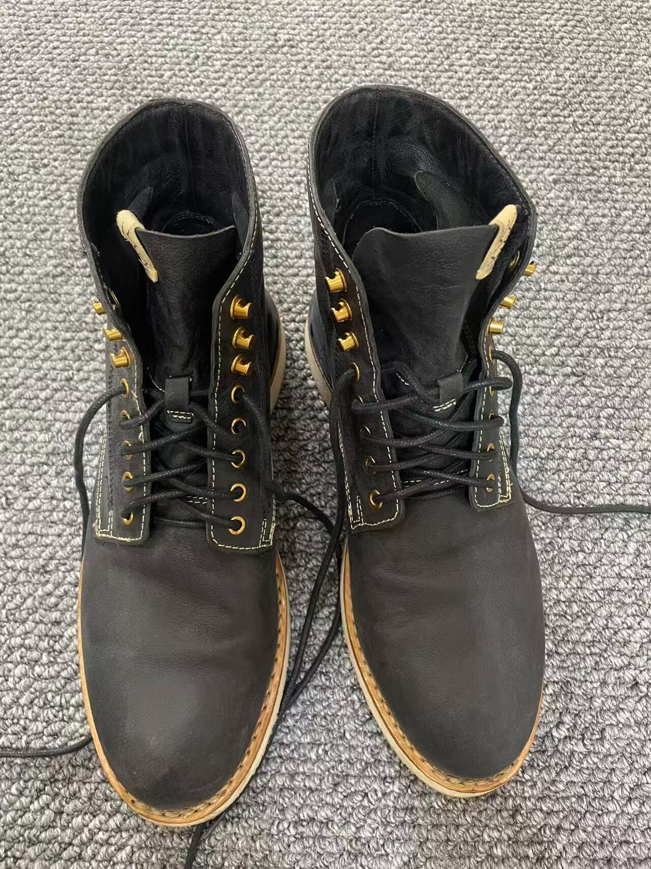 visvim Limited Kangaroo Leather Virgil Boots — label