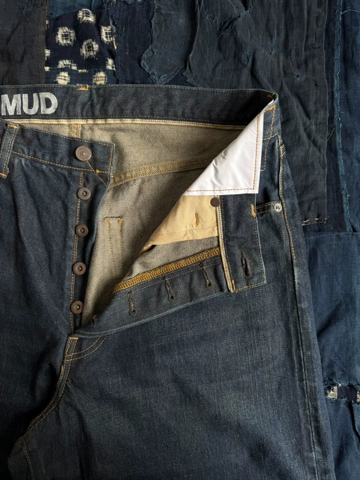 VISVIM 25AW SOCIAL SCULPTURE 01 MUD Jeans — label