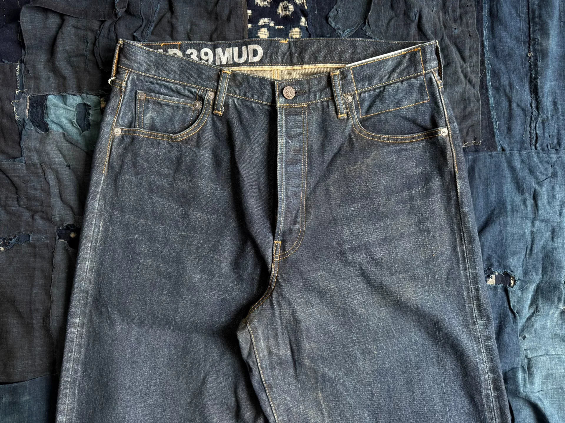 VISVIM 25AW SOCIAL SCULPTURE 01 MUD Jeans — detail