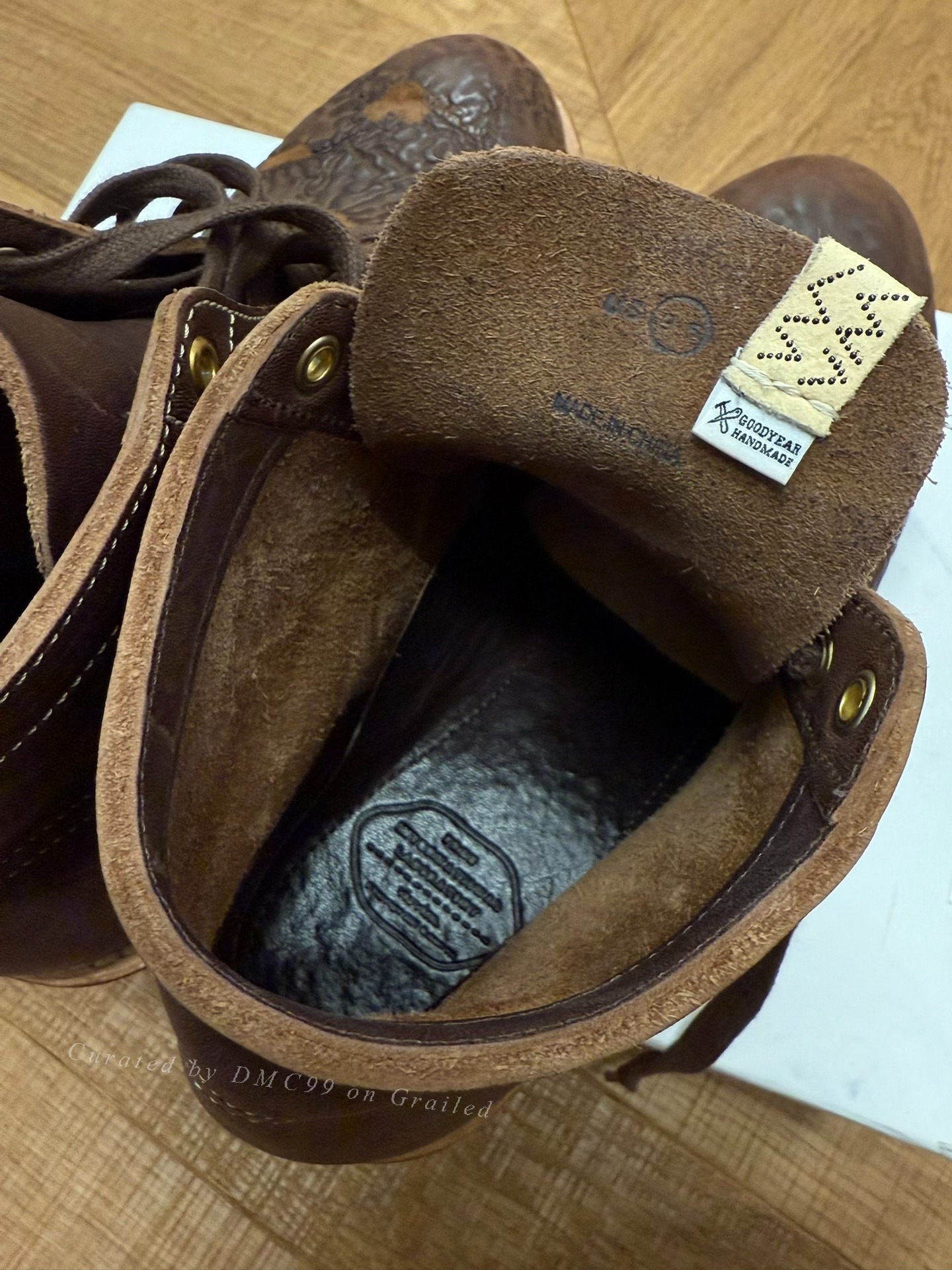 Visvim Brigadier Boots Folk Brown — detail