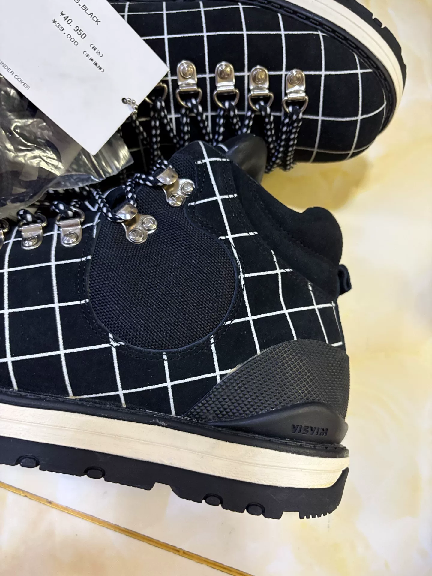 Visvim Fragment AFFA Hiking Boots — label