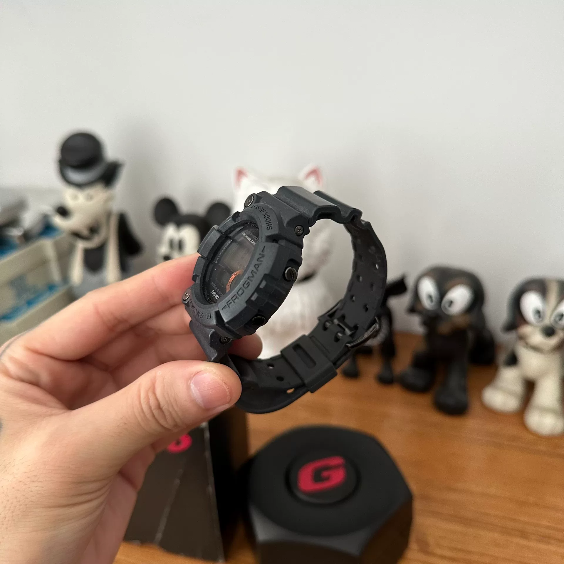 Casio GW200MS 4th Gen Frogman Rust — label