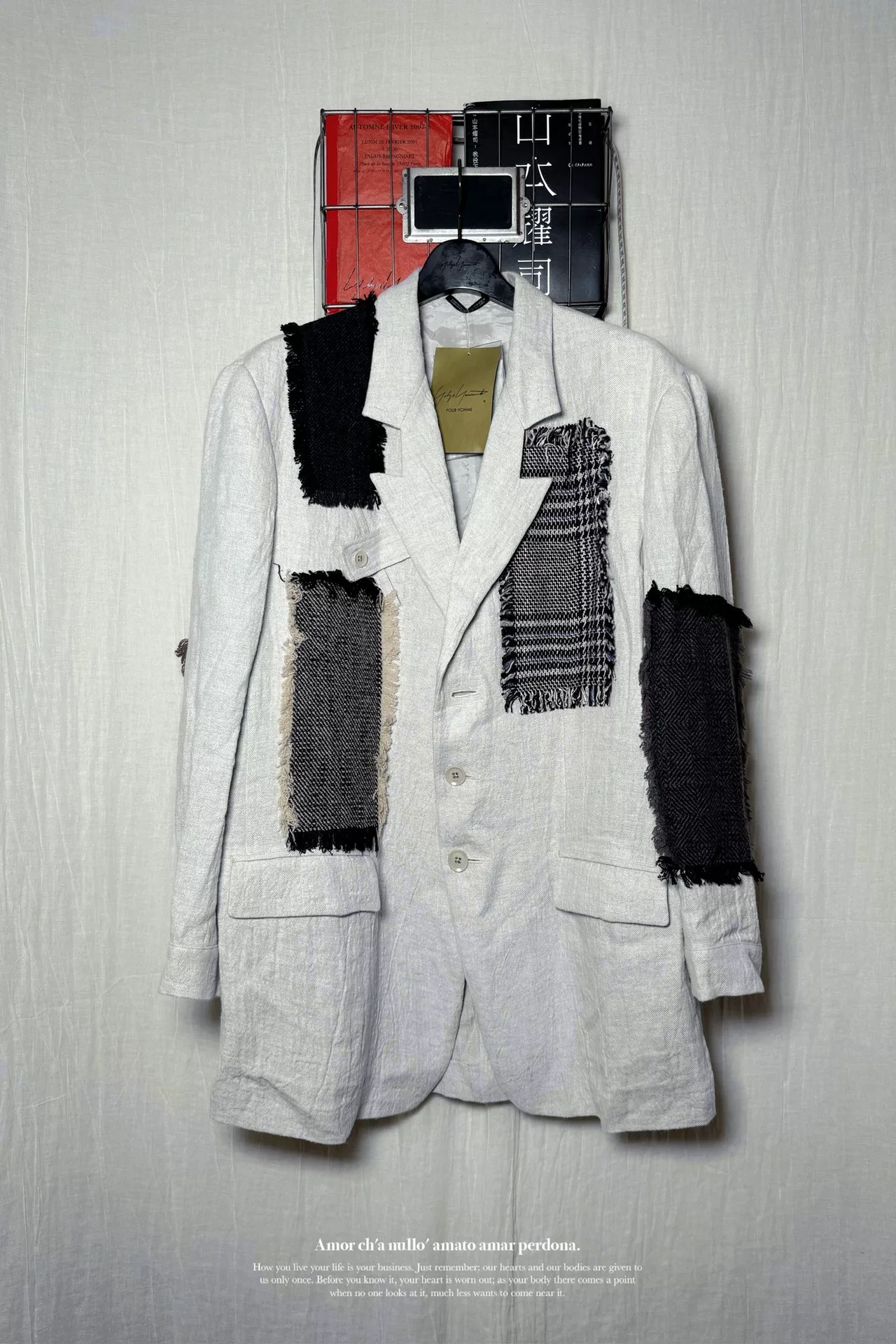 Yohji Yamamoto 23SS Serrated Collar Linen Suit — front