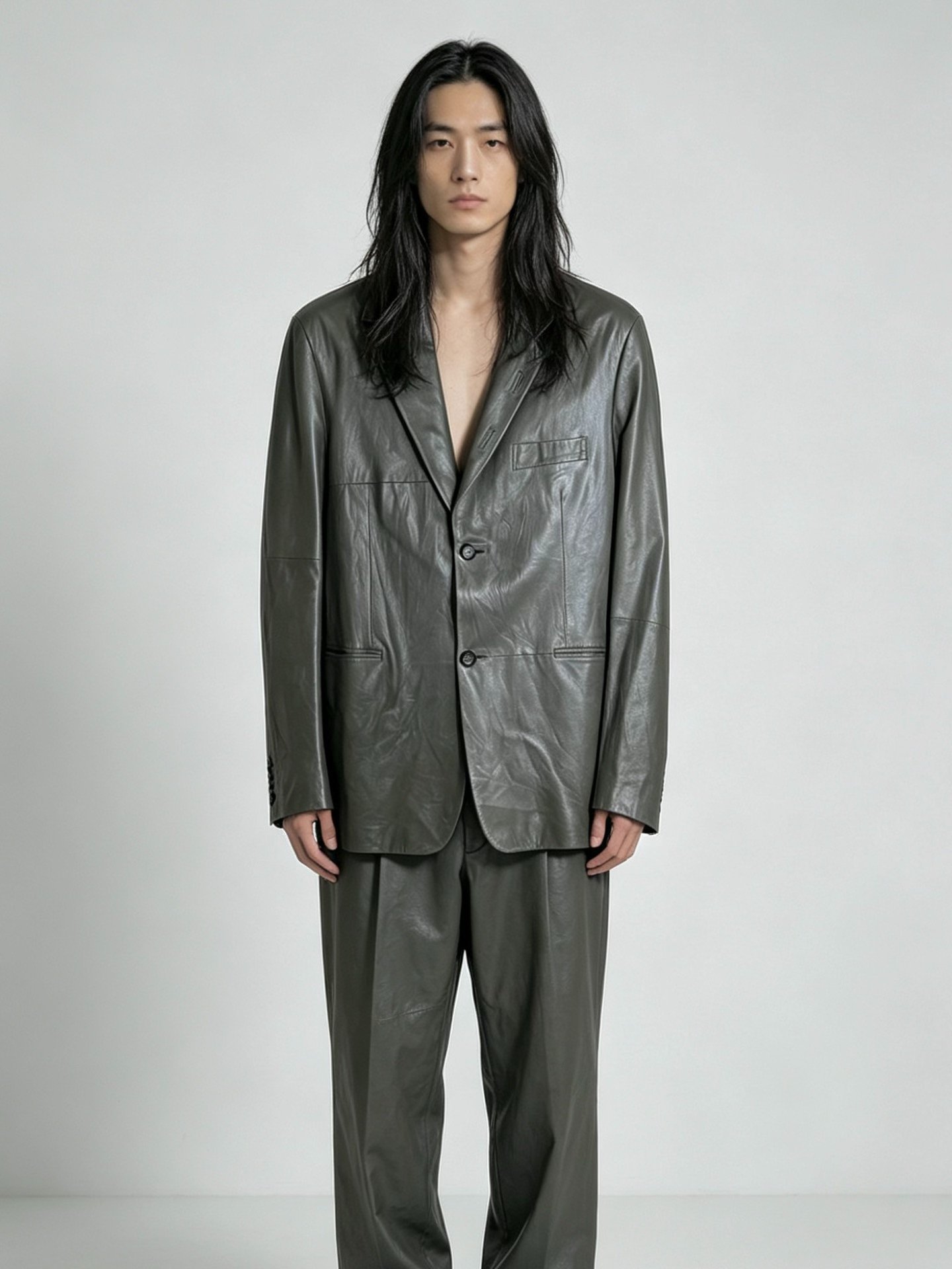 Yohji Yamamoto 12SS Lambskin Blazer — detail