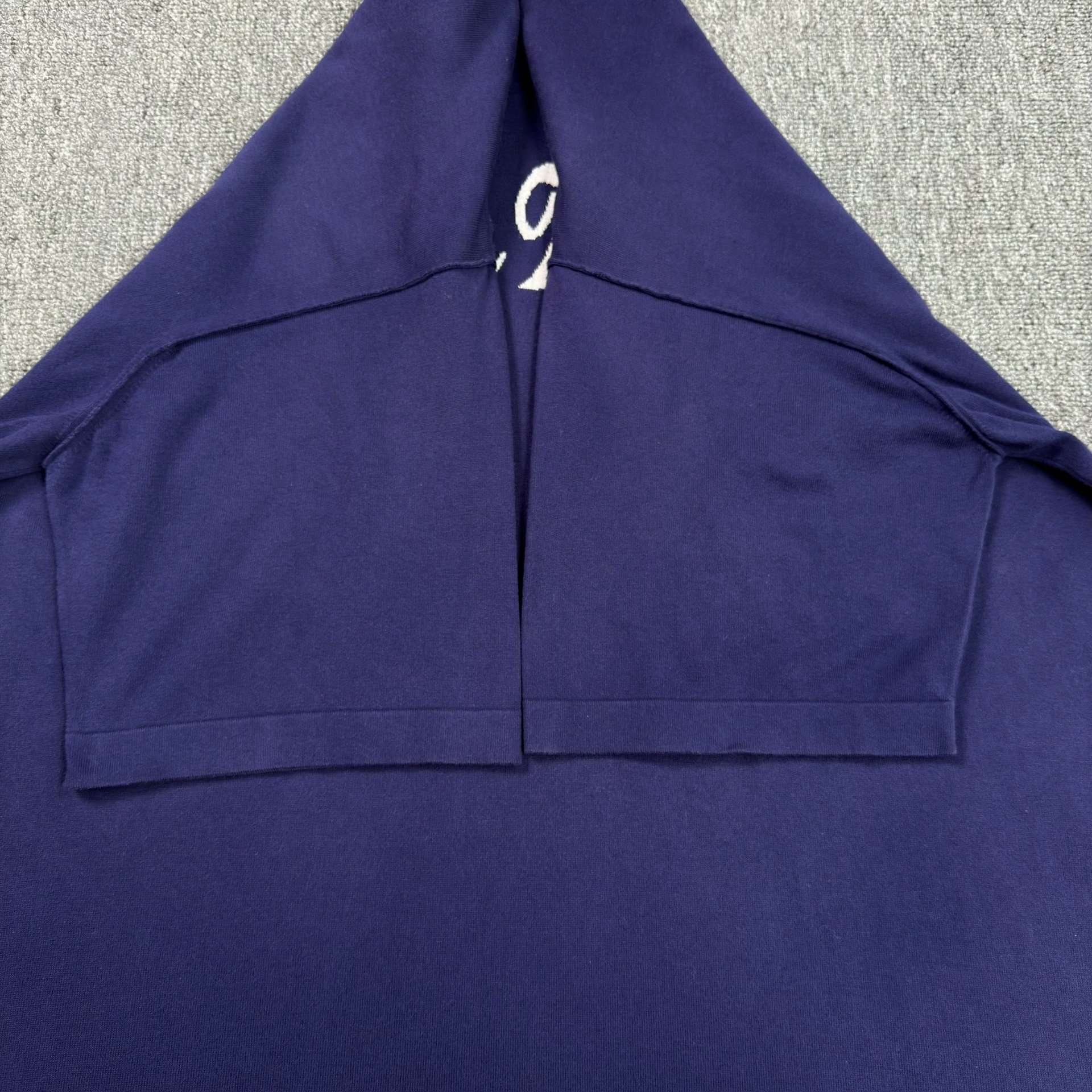 Louis Vuitton Deep Blue Cursive Logo Knit Top — back