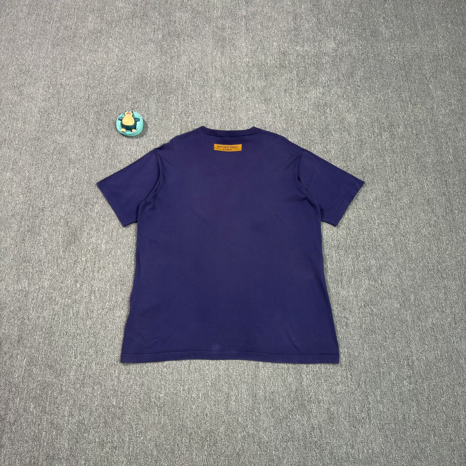 Louis Vuitton Deep Blue Cursive Logo Knit Top — front