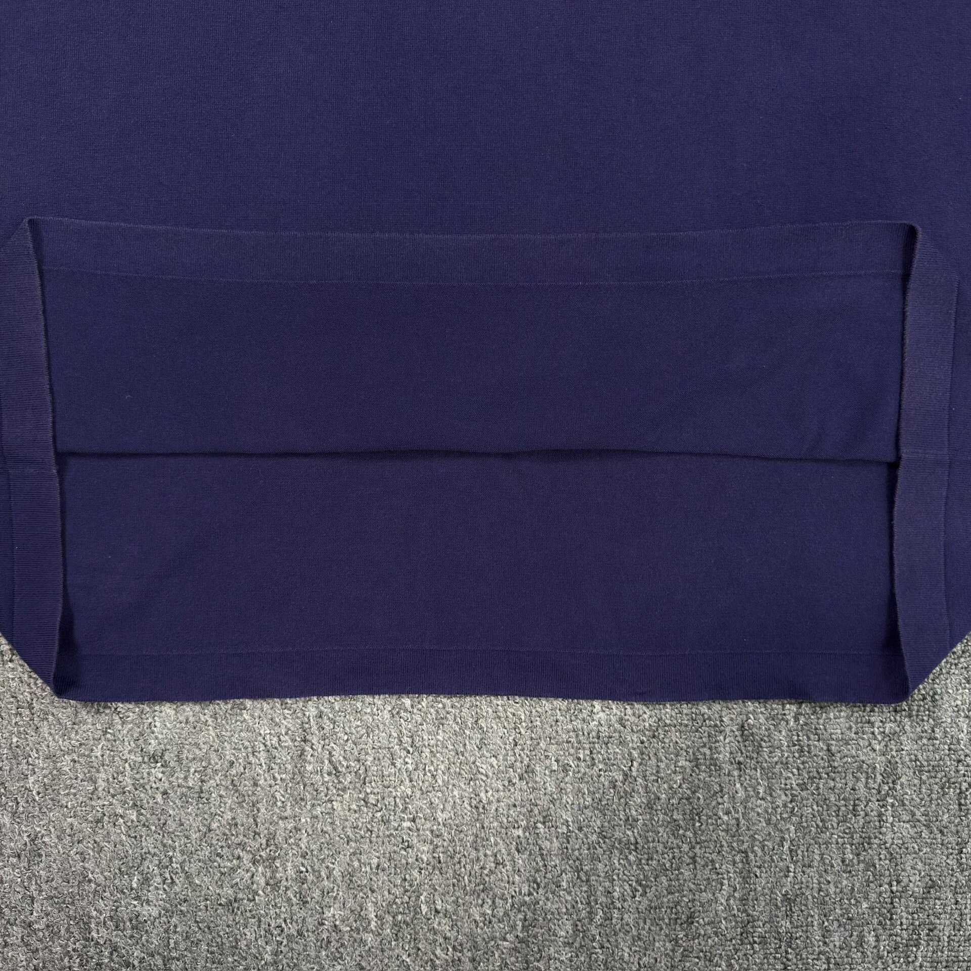 Louis Vuitton Deep Blue Cursive Logo Knit Top — label
