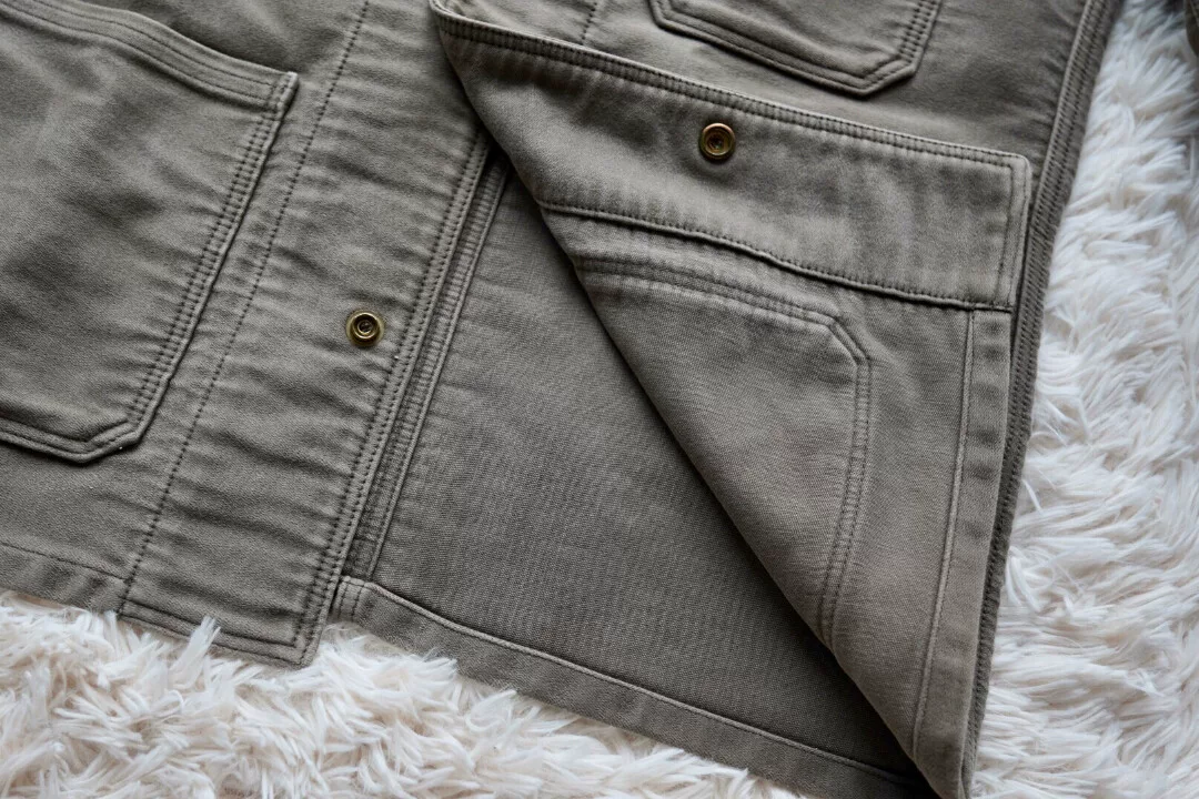 visvim CUNNINGHAM SMOCK Moleskin Jacket — detail