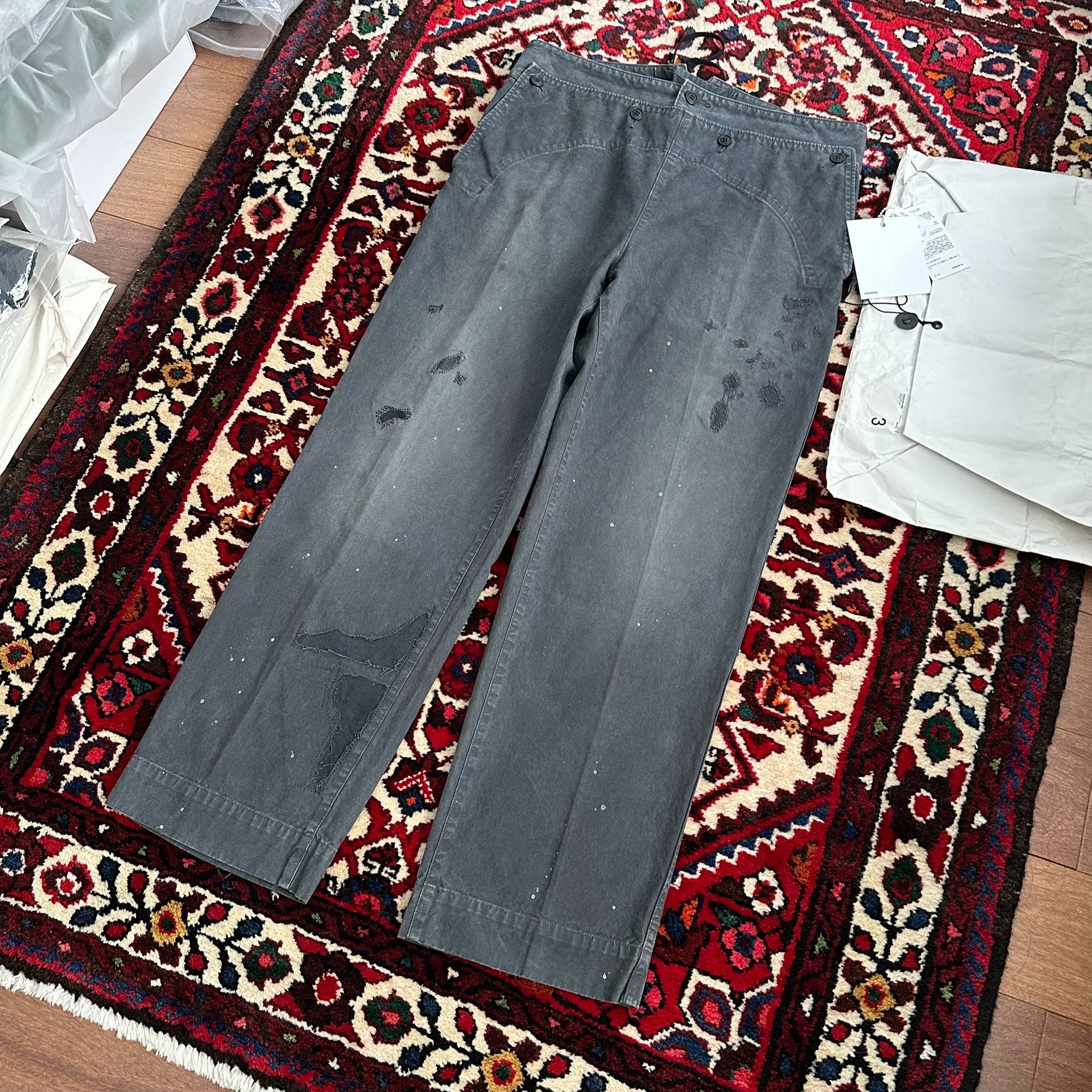 VISVIM 22SS HOLMAN PANTS CRASH — front