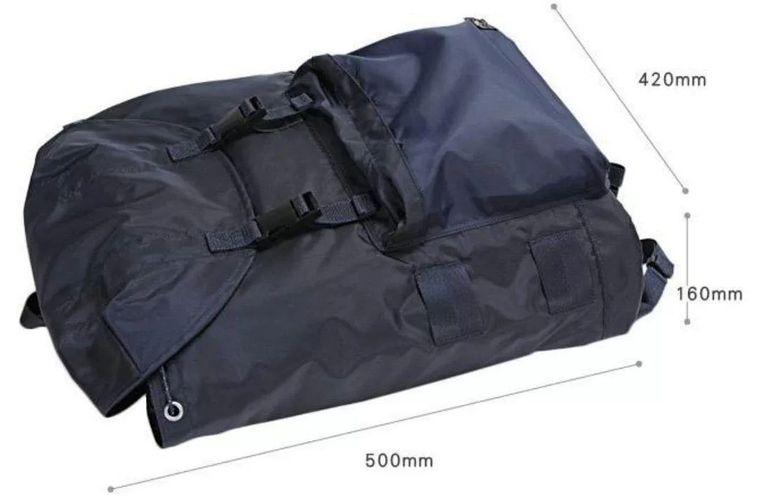 PORTER FORCE Dark Blue Backpack — label
