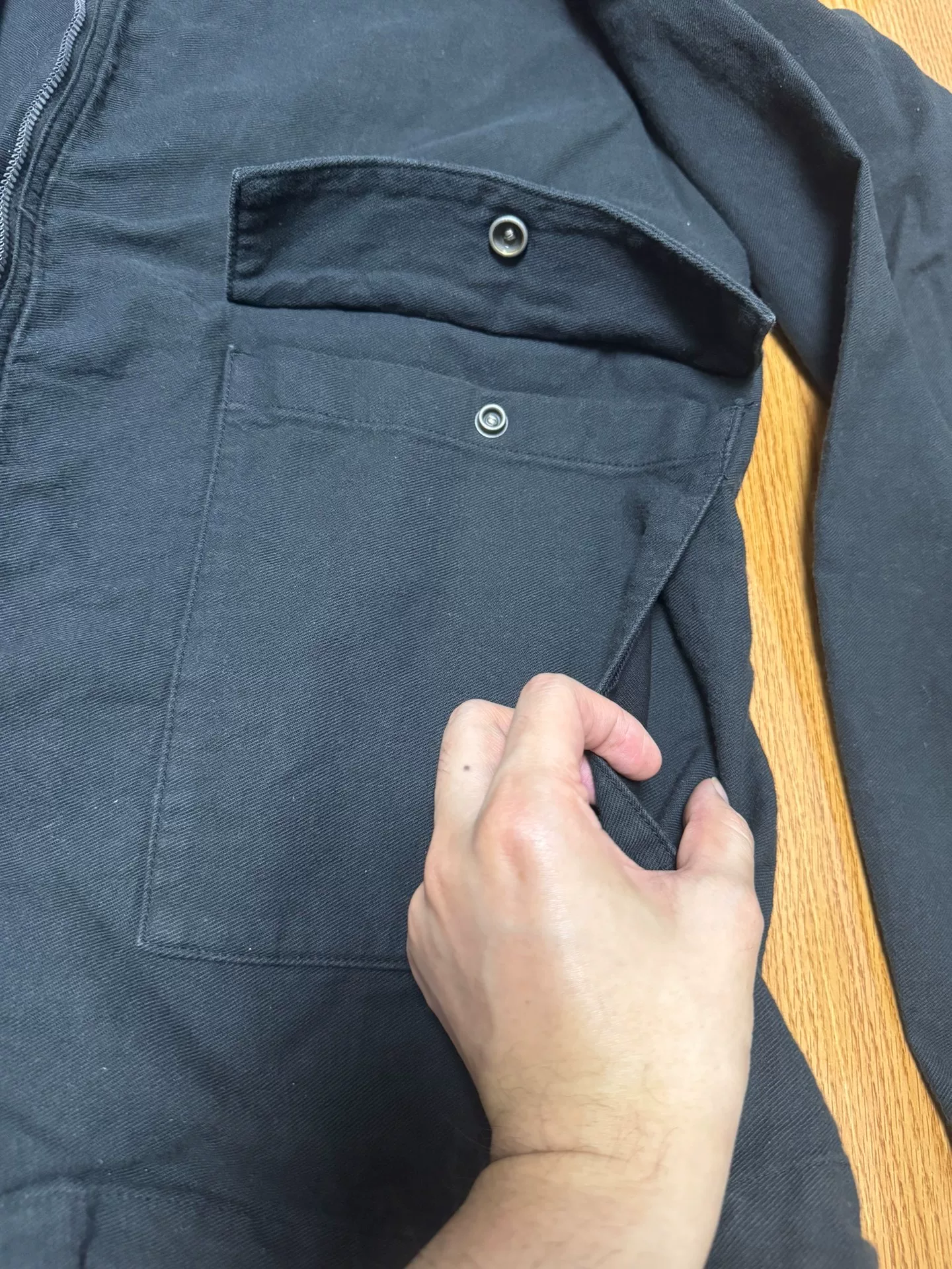 visvim 19SS Curso Washed Cotton Parka — detail