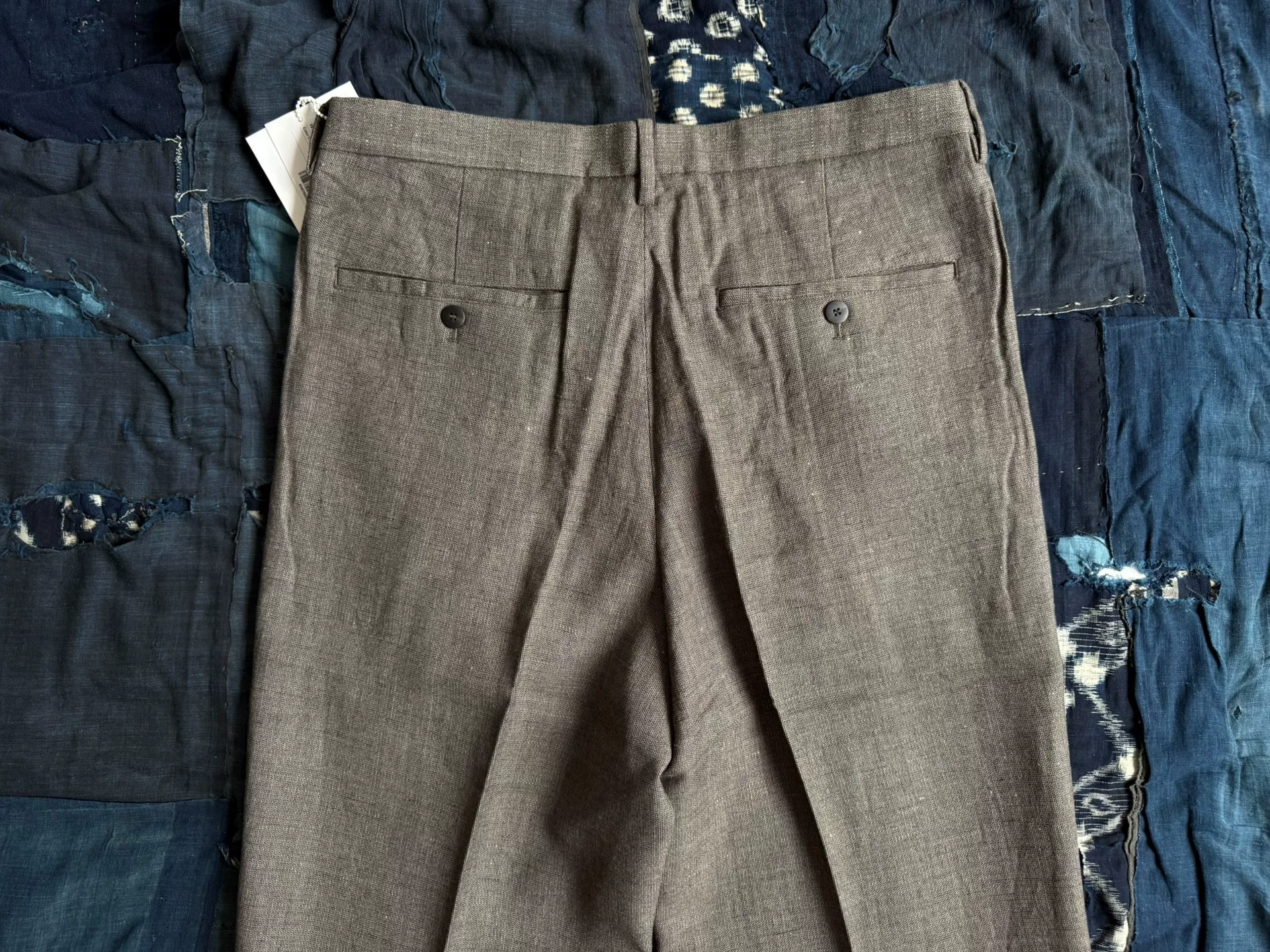 VISVIM 25AW Wide Slack Wool-Linen Trousers — back
