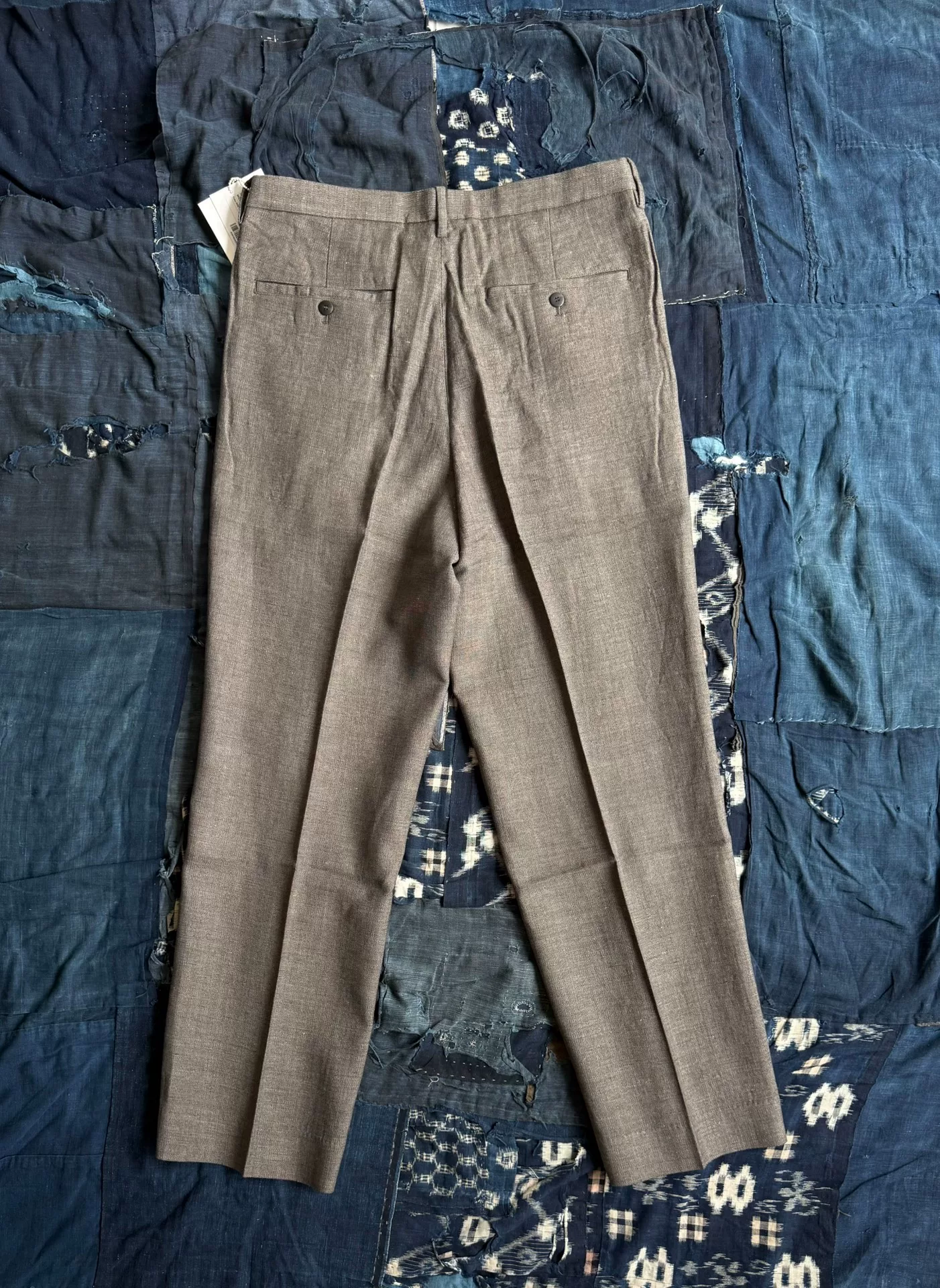 VISVIM 25AW Wide Slack Wool-Linen Trousers — front