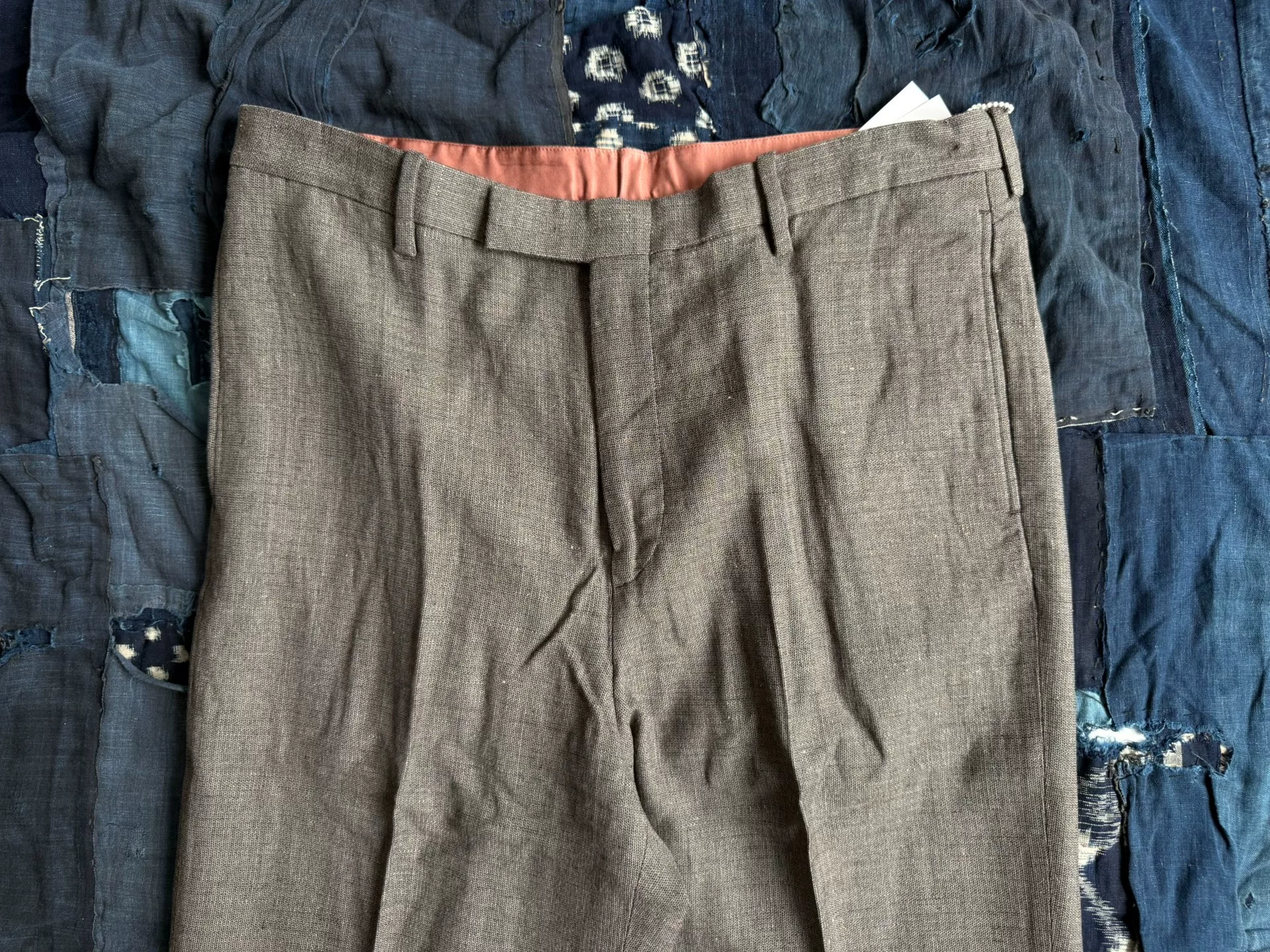 VISVIM 25AW Wide Slack Wool-Linen Trousers — detail