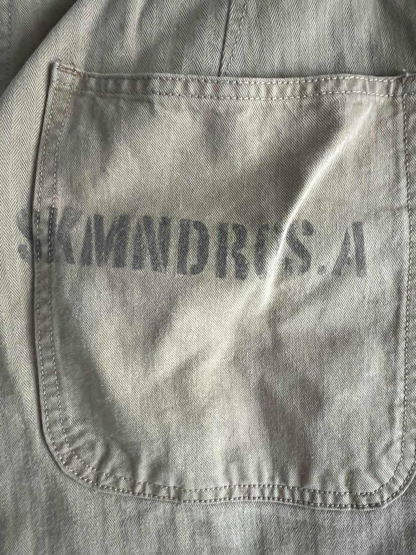 Colimbo Japanese Herringbone Military Deck Pants — label