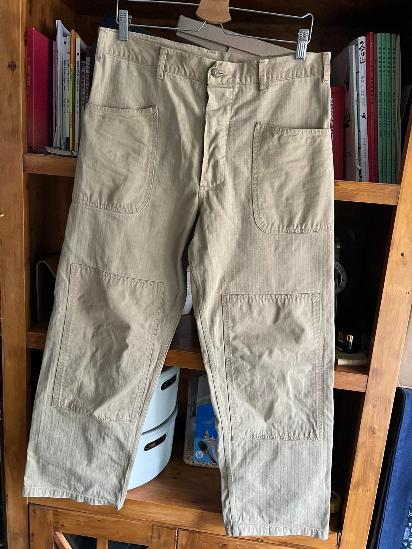 Colimbo Japanese Herringbone Military Deck Pants — detail