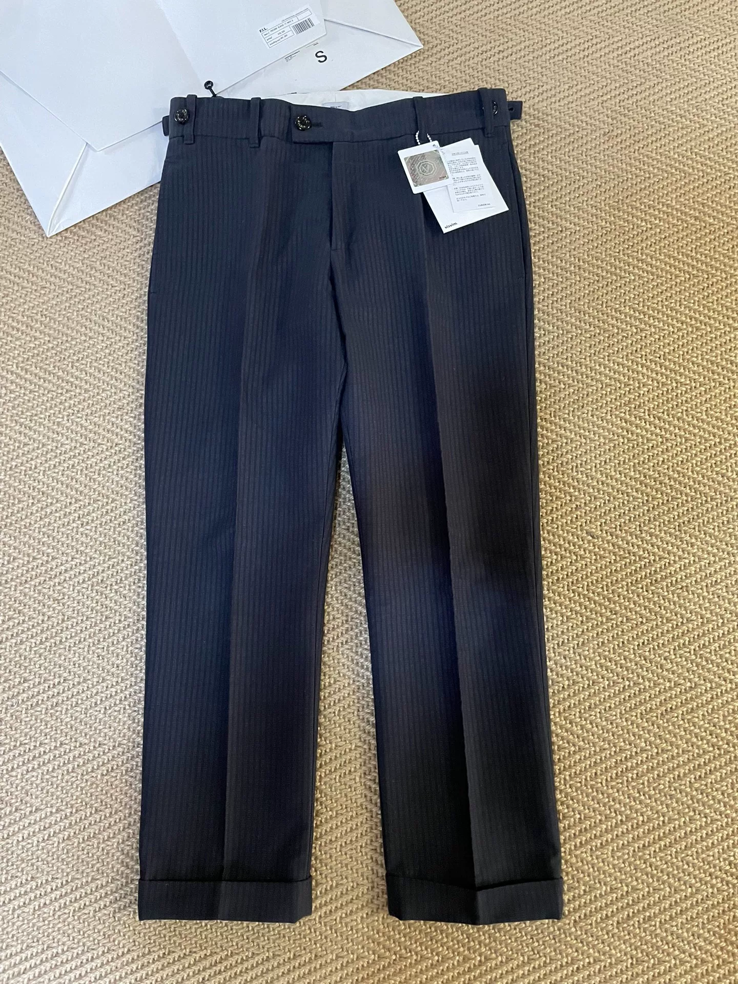 VISVIM PACCARD SLACKS Striped Cropped Pants