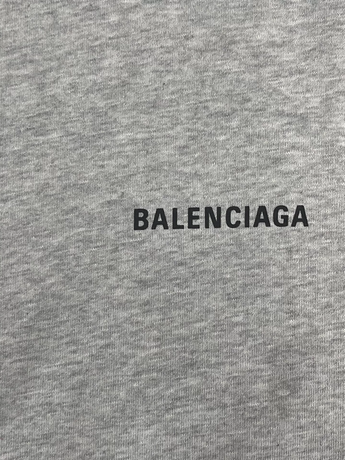 Balenciaga Logo Print Gray Short-Sleeve T-Shirt — detail