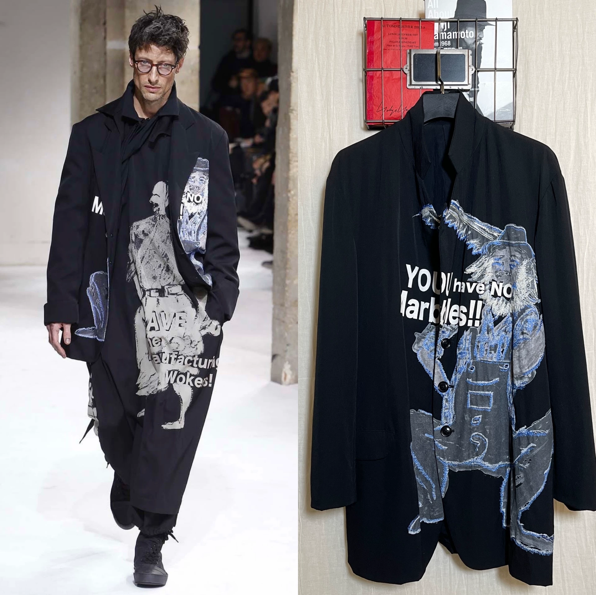Yohji Yamamoto 17AW Hand-Painted Kiryu Coat