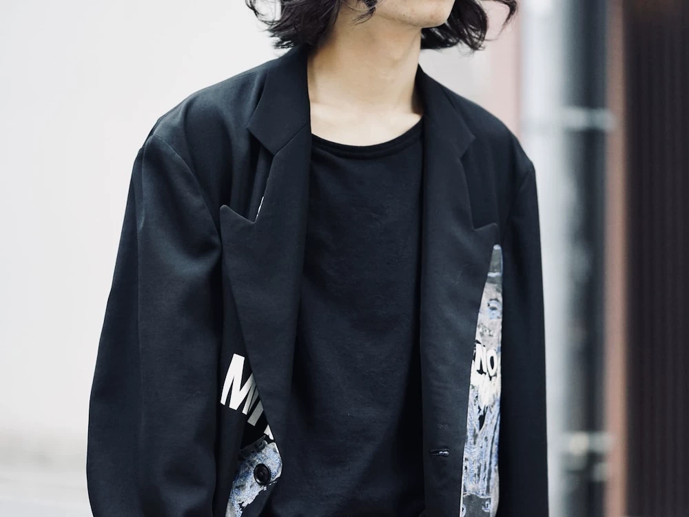 Yohji Yamamoto 17AW Hand-Painted Kiryu Coat — detail